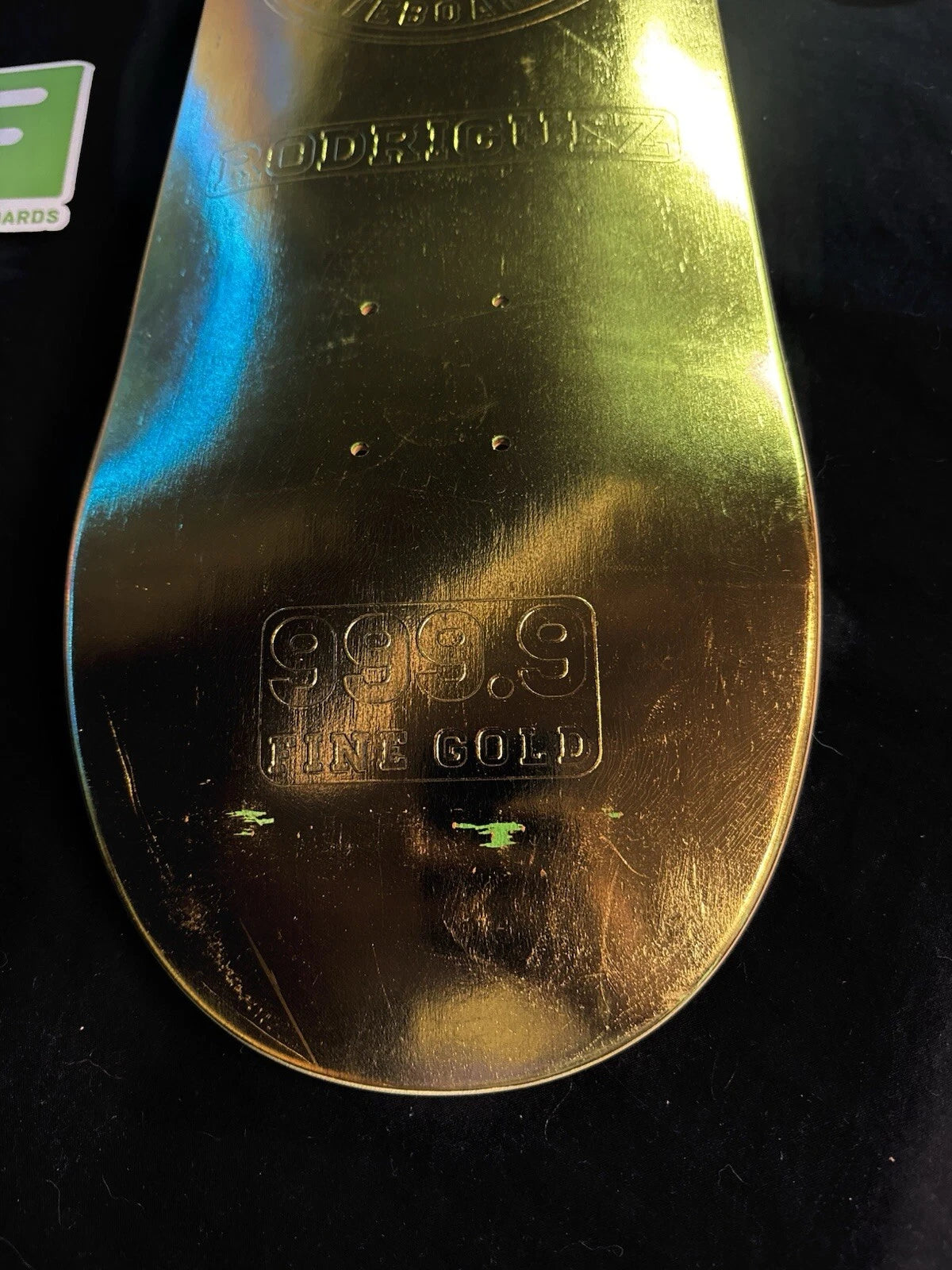 Signed Paul Rodriguez Primitive Gold Bars Foil Prod Skateboard Deck 2014 Autographed