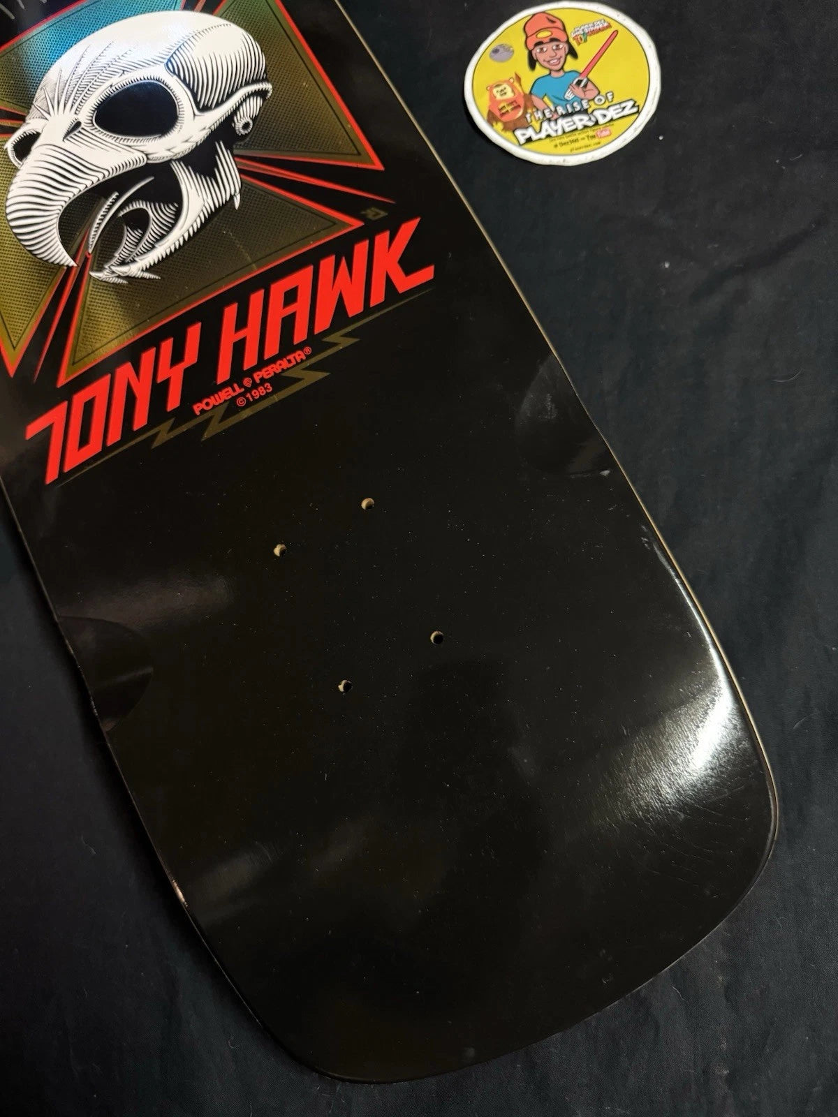 Tony Hawk Signed Gold Foil Series 16 Autographed Skateboard Deck Bones Brigade Powell Peralta