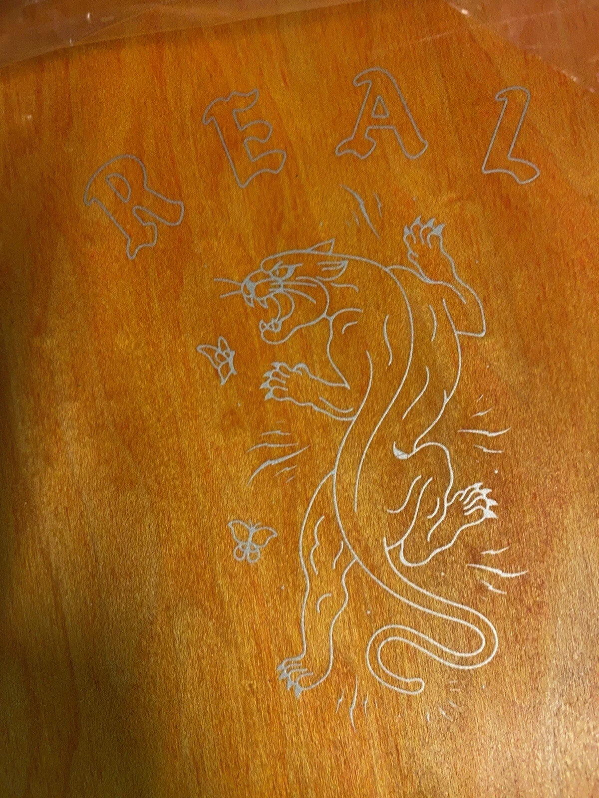 Signed Ishod Wair Gold Foil Cat Scratch Twin Tail Autographed REAL Skateboard Deck