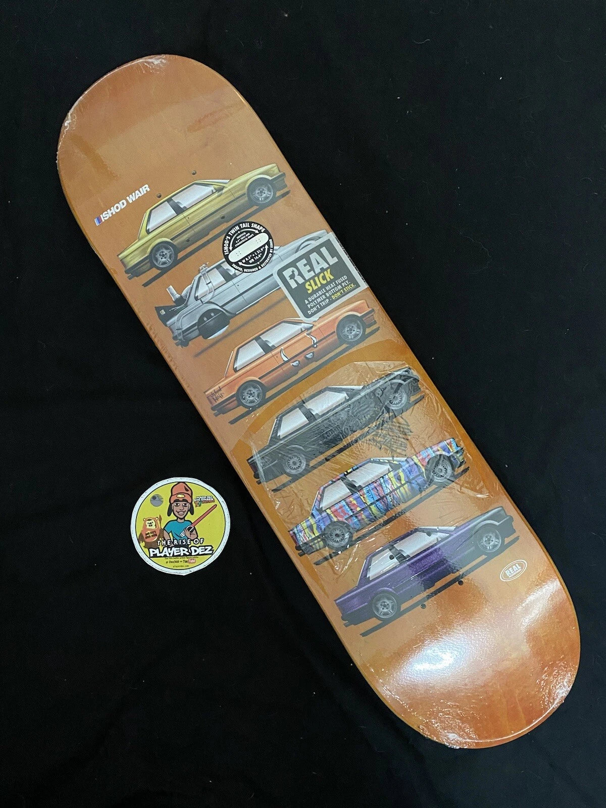 Signed Ishod Wair SLICK Customs Cars Real Autographed Skateboard Deck