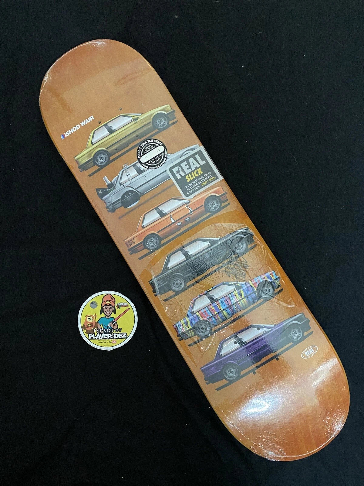 Signed Ishod Wair SLICK Customs Cars Real Autographed Skateboard Deck