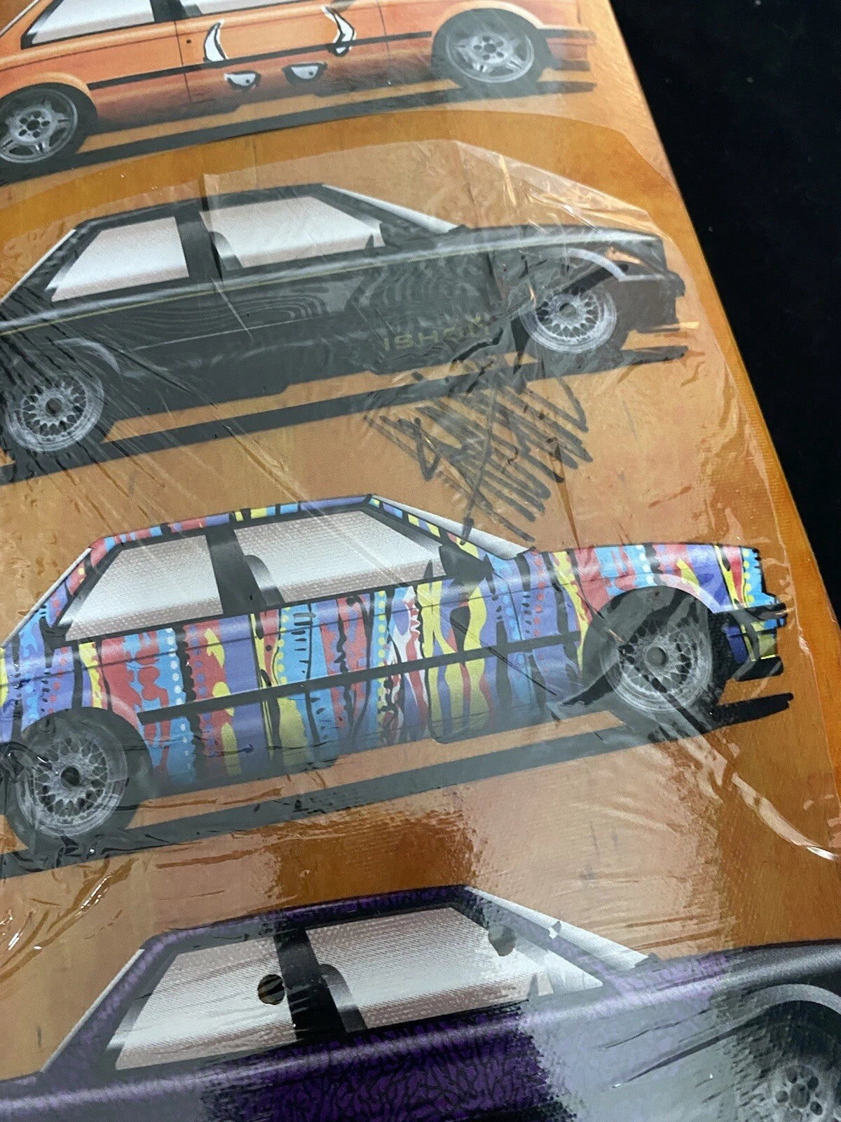 Signed Ishod Wair SLICK Customs Cars Real Autographed Skateboard Deck