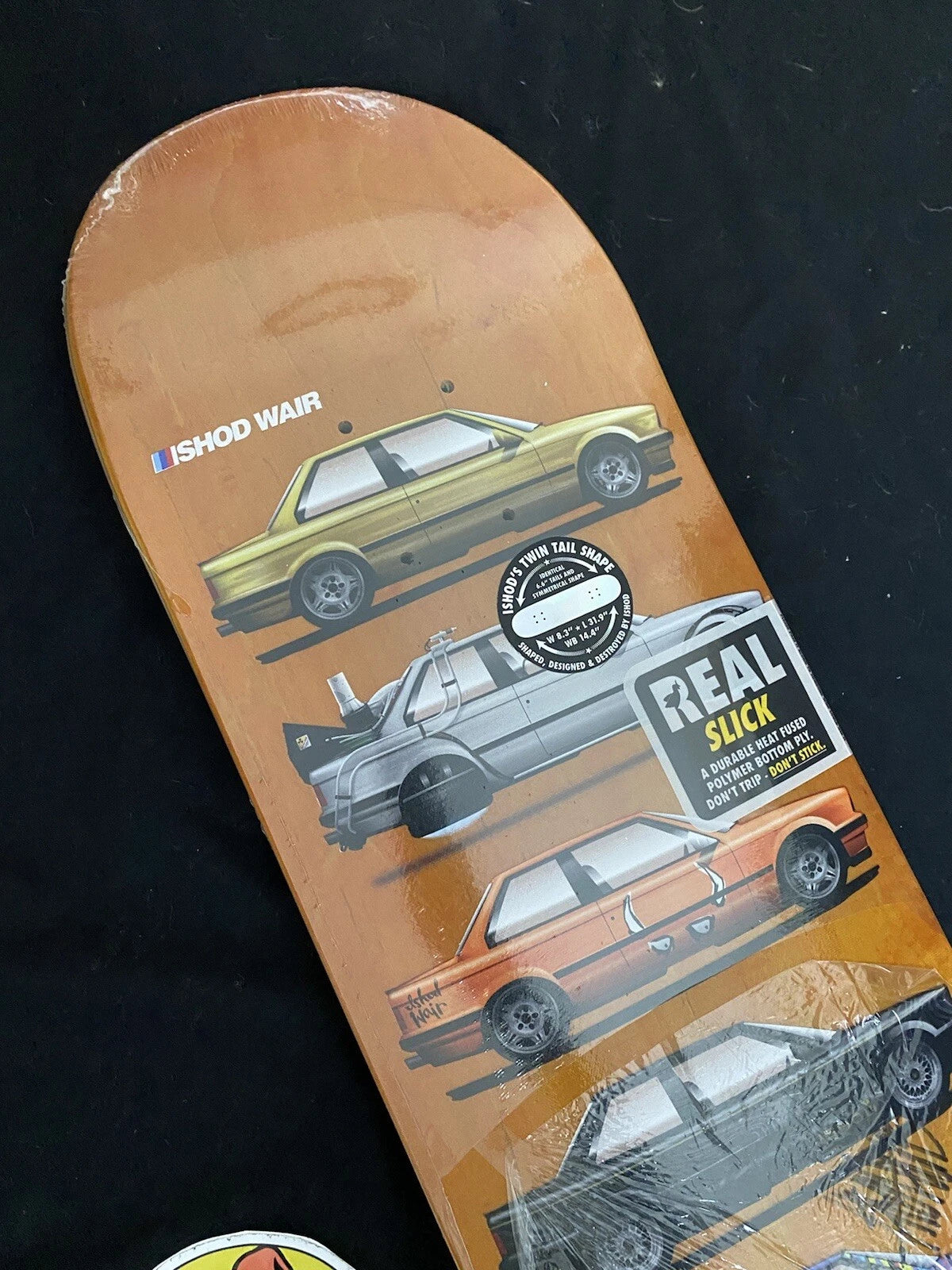 Signed Ishod Wair SLICK Customs Cars Real Autographed Skateboard Deck