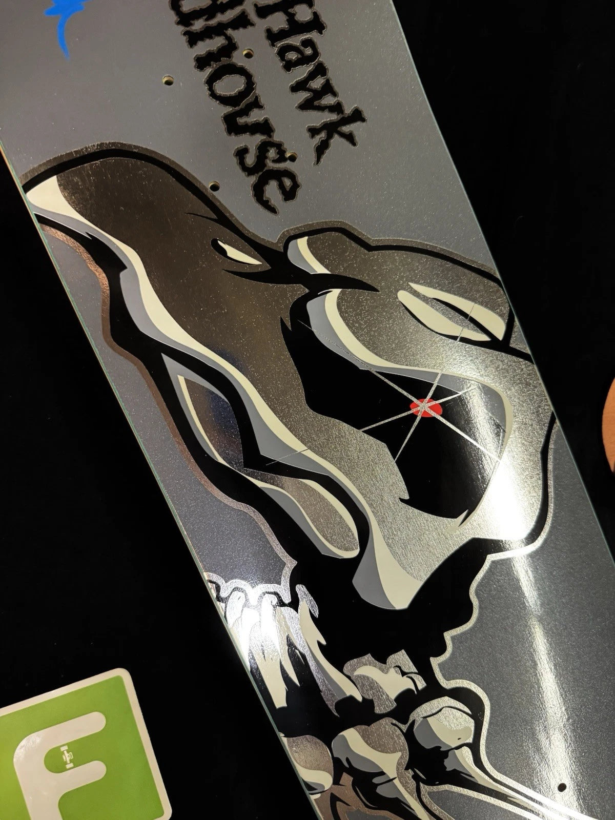 Signed Tony Hawk Falcon 1 Gunmetal Foil Birdhouse Autographed Skateboard Deck