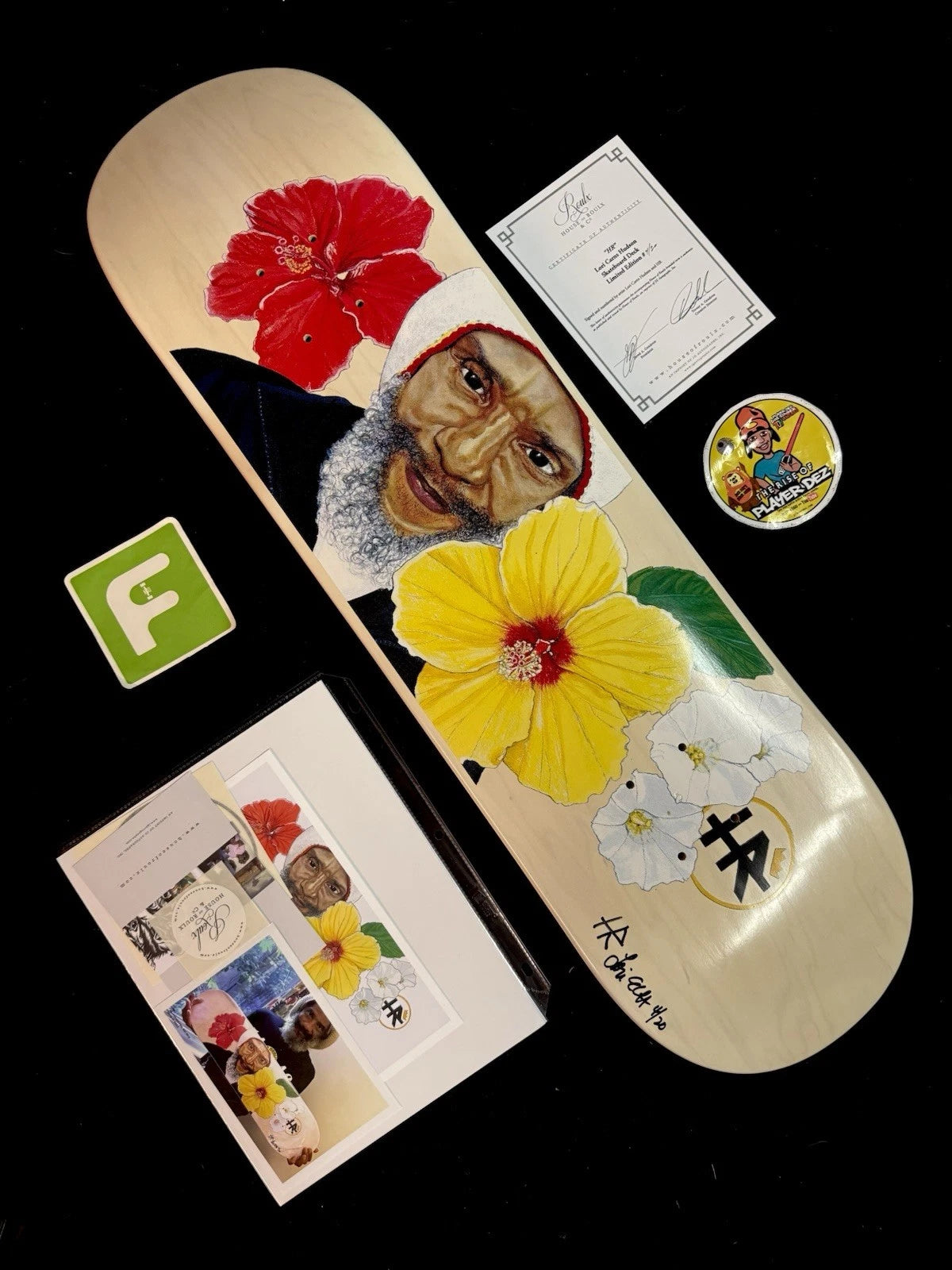 SIGNED HR Bad Brains Human Rights Lori Carns Hudson Skateboard Deck AUTOGRAPHED