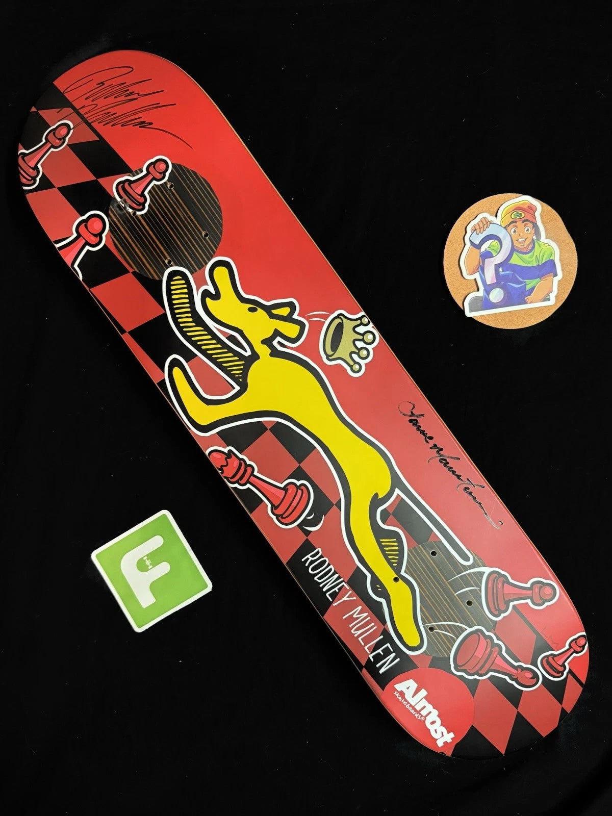 Signed Rodney Mullen Lance Mountain Art Almost Autographed Skateboard Deck