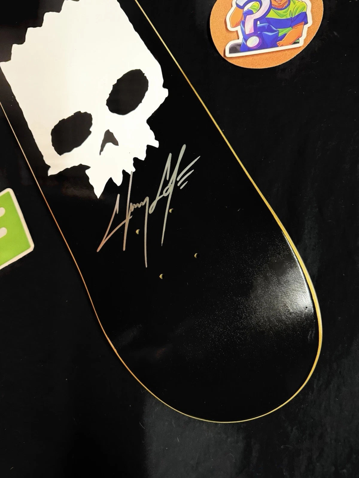Signed Chris Cole Bart Simpson Skull Zero Autographed Skateboard Deck