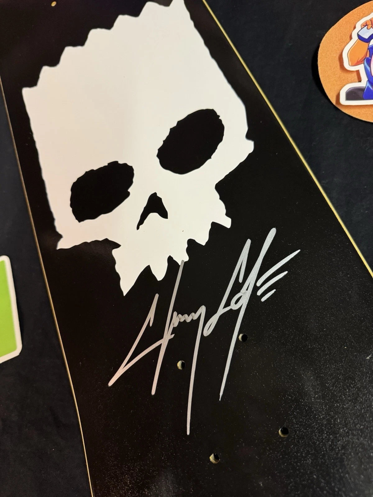 Signed Chris Cole Bart Simpson Skull Zero Autographed Skateboard Deck