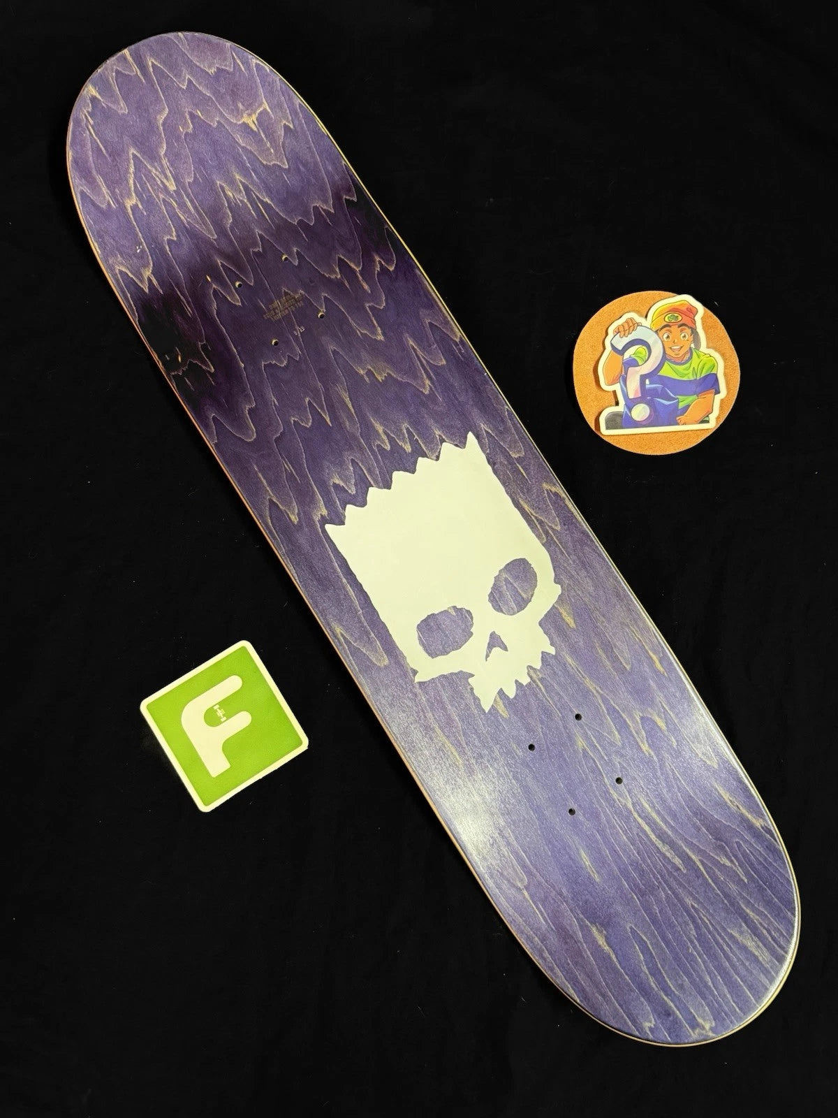 Signed Chris Cole Bart Simpson Skull Zero Autographed Skateboard Deck