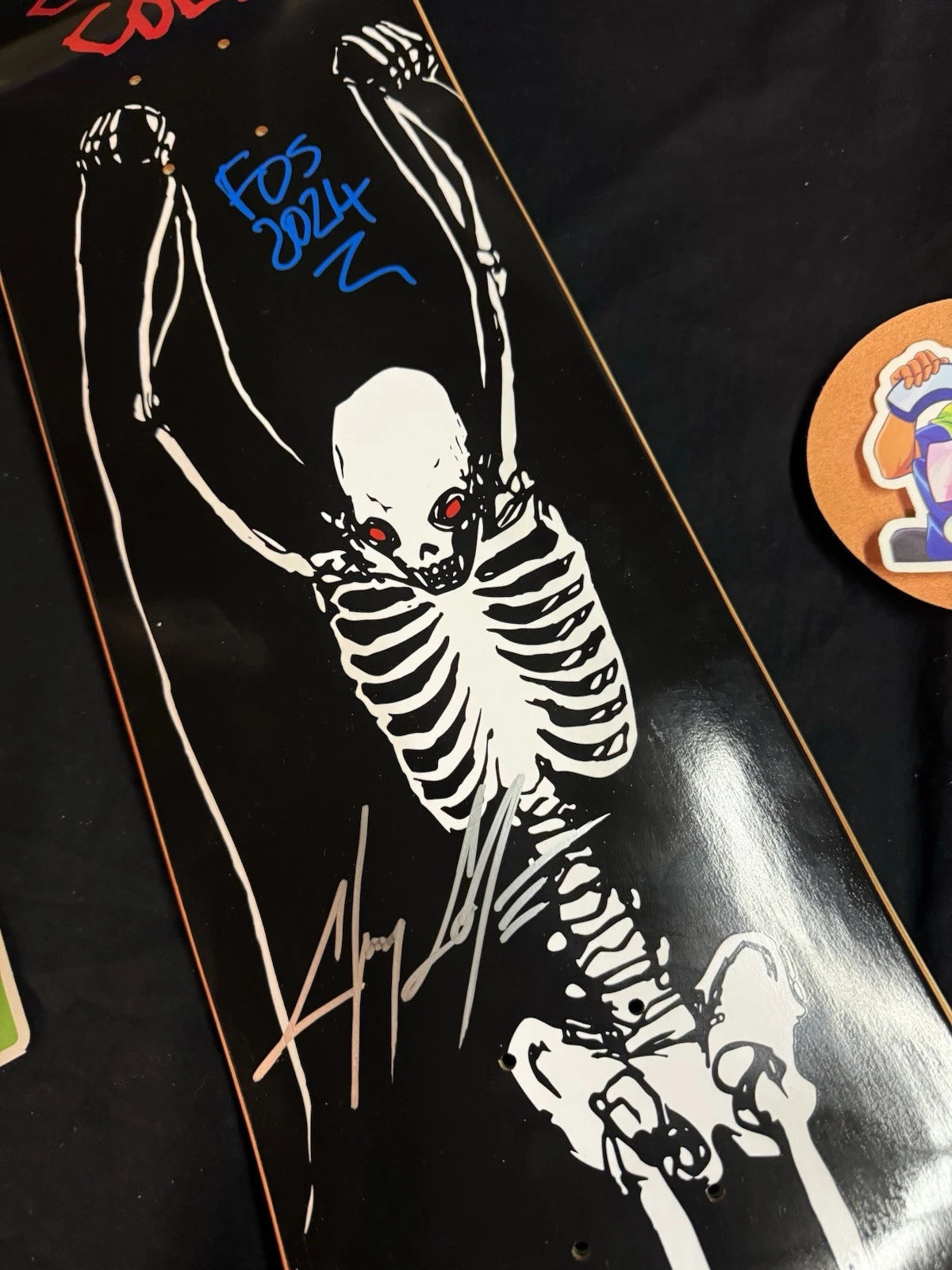 Signed Chris Cole FOS Zero Living Dead Autographed Skateboard Deck