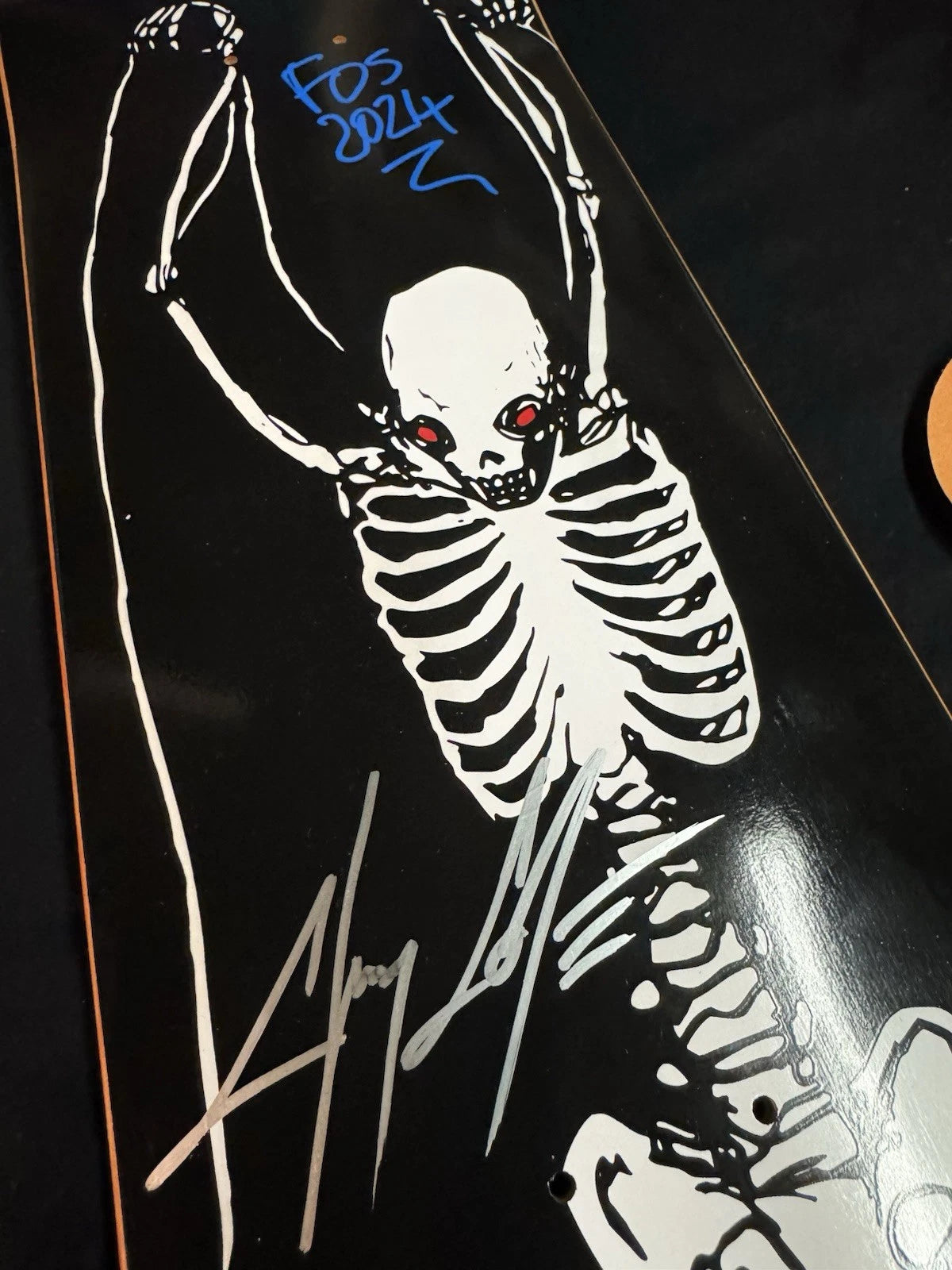 Signed Chris Cole FOS Zero Living Dead Autographed Skateboard Deck