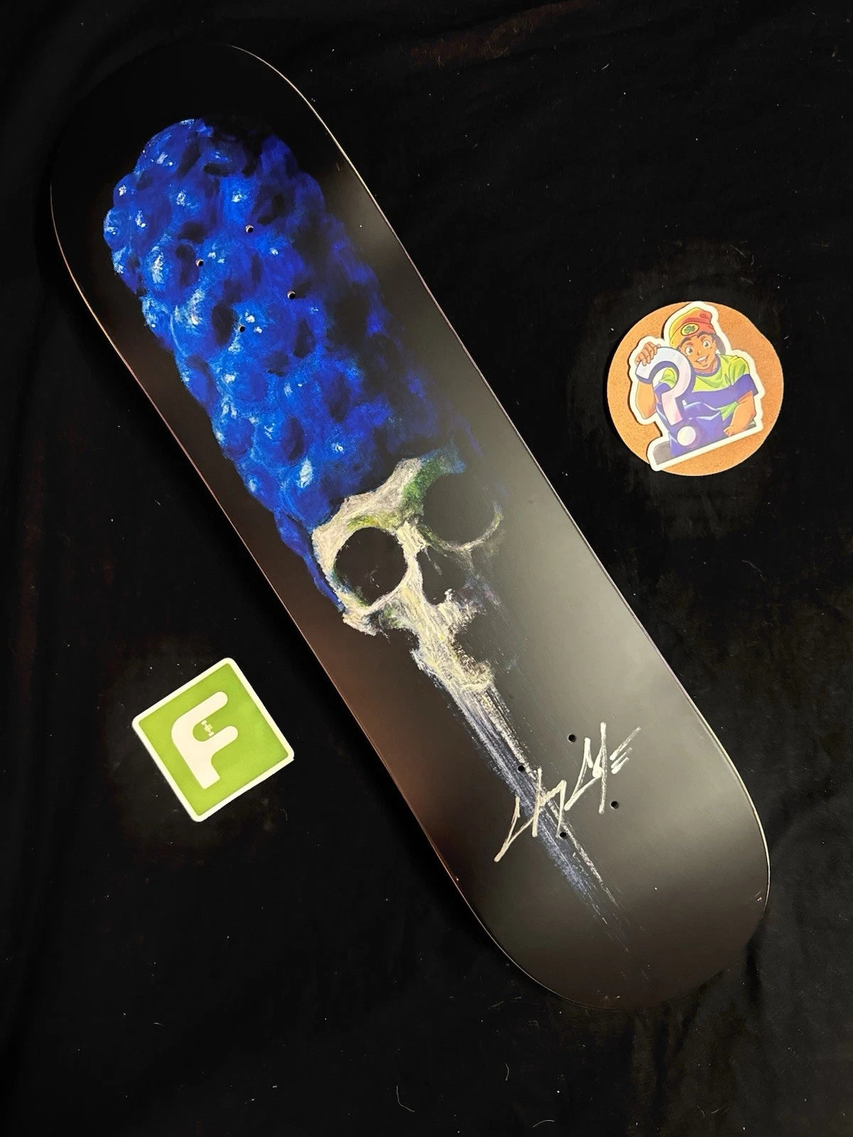 Signed Chris Cole Simpsons Springfield Zero Autographed Skateboard Deck