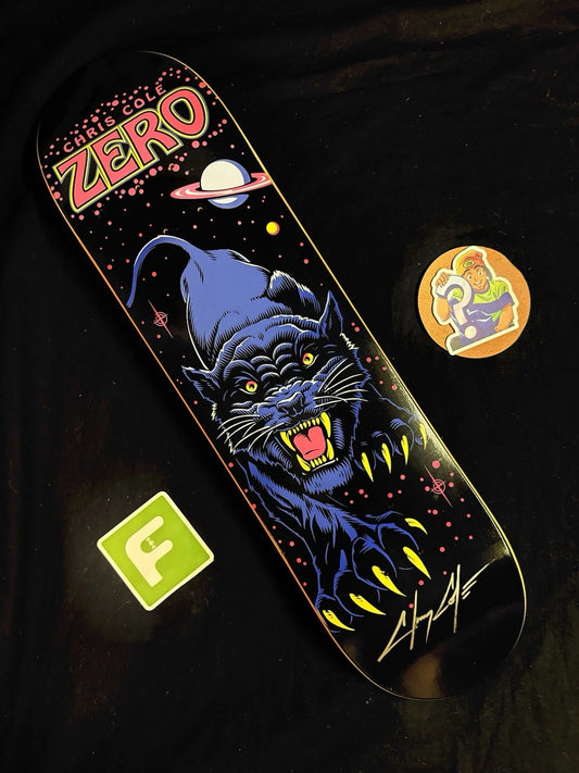 Signed Chris Cole Cosmic Panther Zero Autographed Skateboard Deck