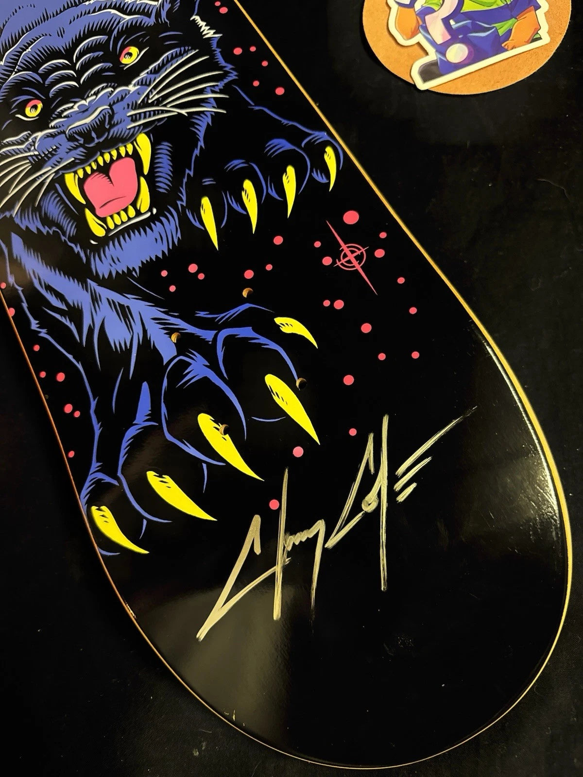 Signed Chris Cole Cosmic Panther Zero Autographed Skateboard Deck