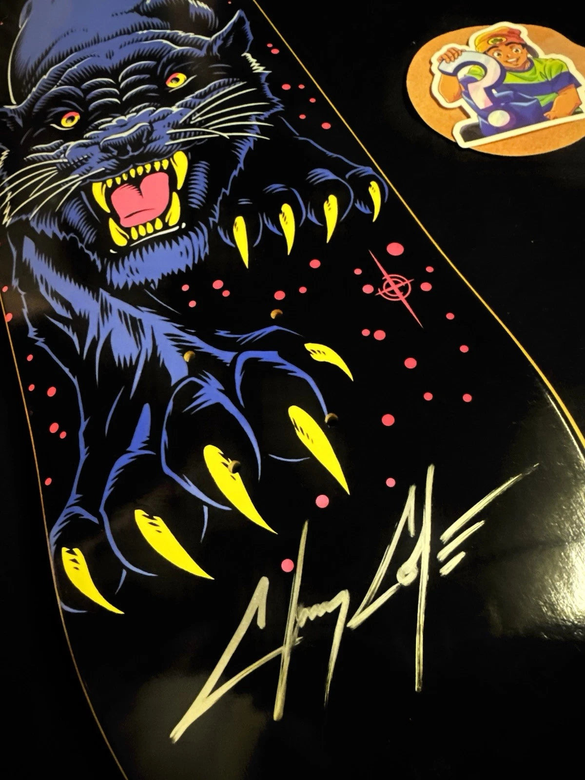 Signed Chris Cole Cosmic Panther Zero Autographed Skateboard Deck