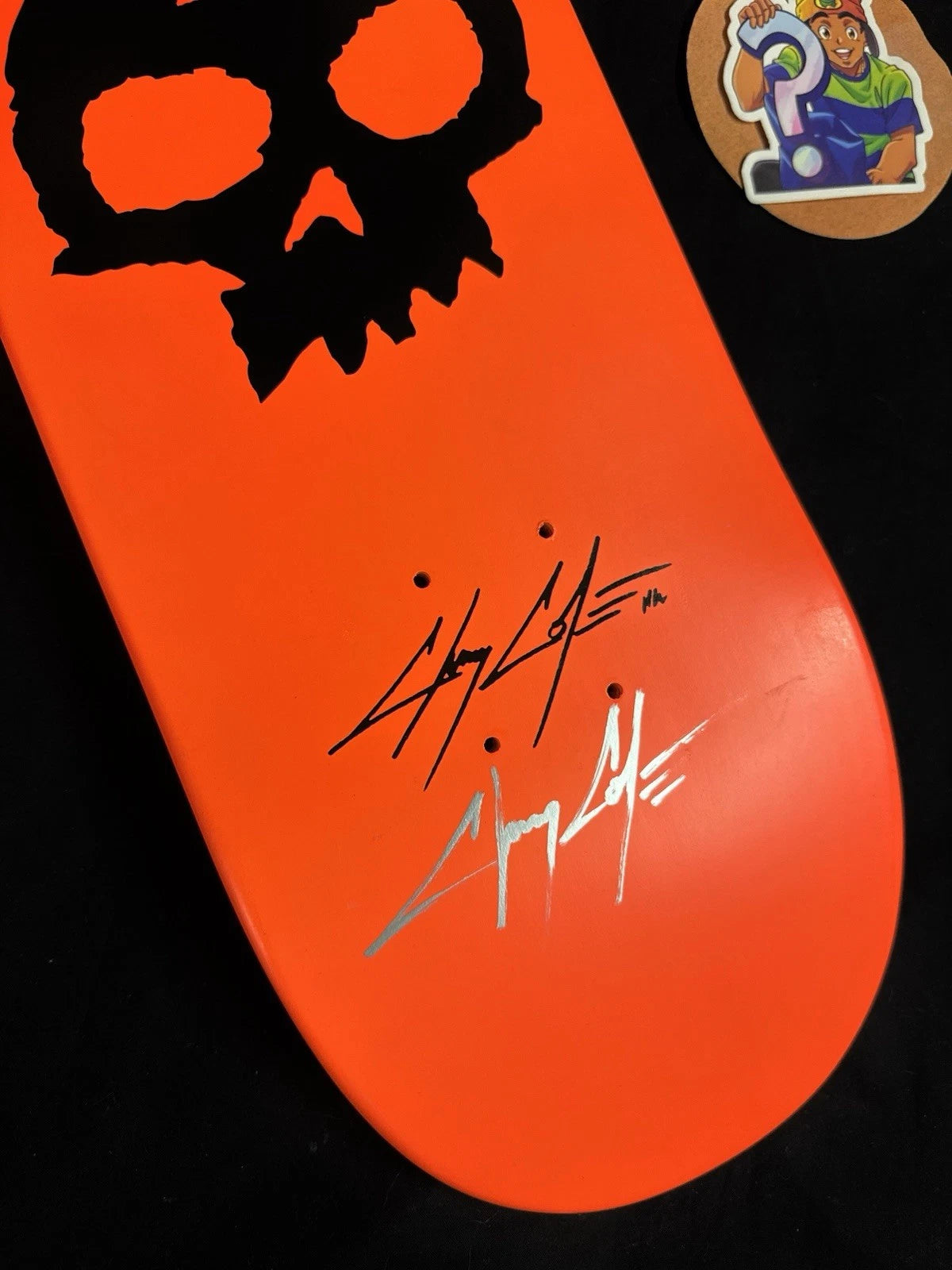 Signed Chris Cole Orange Dipped Zero Autographed Skateboard Deck