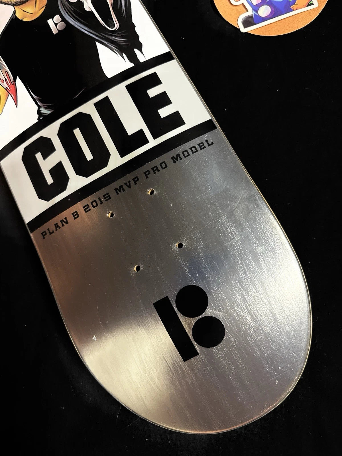 Signed Chris Cole Scream Mask 2015 MVP Plan B Autographed Skateboard Deck