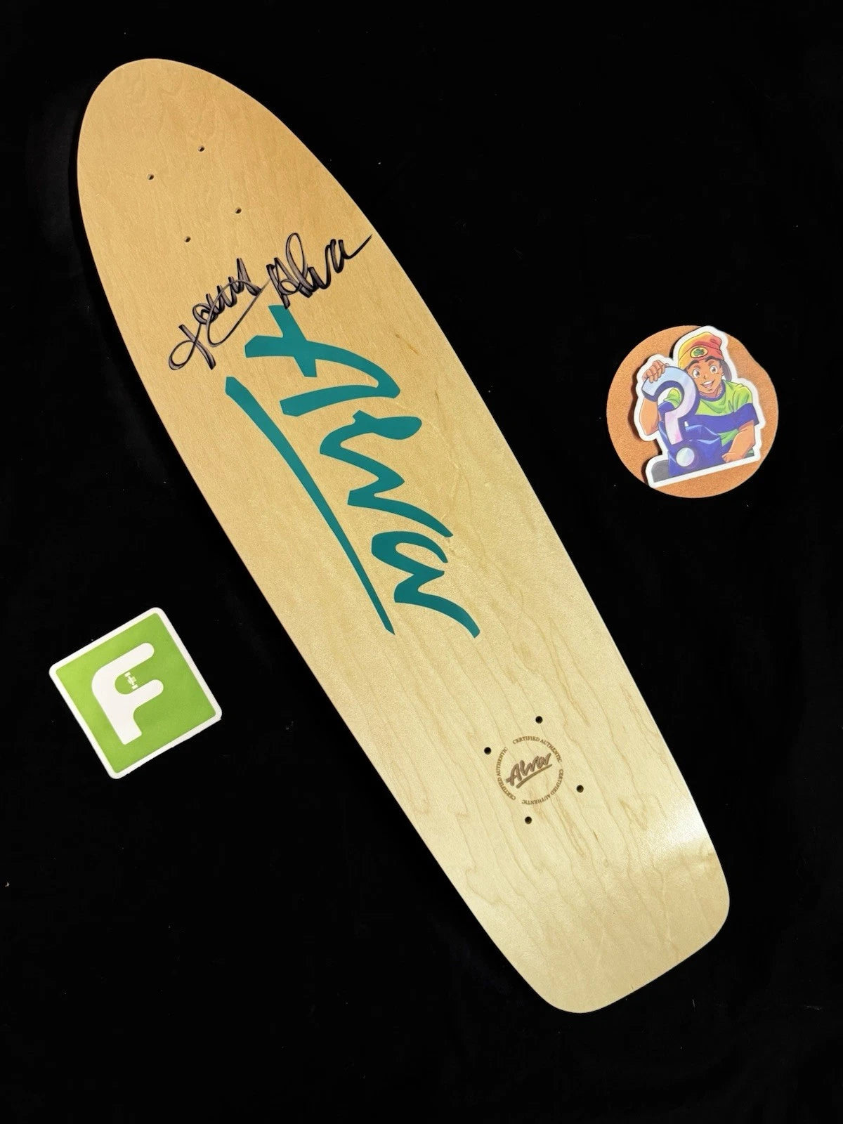 Signed Tony Alva Logo Autographed Skateboard Deck 1977 Christmas