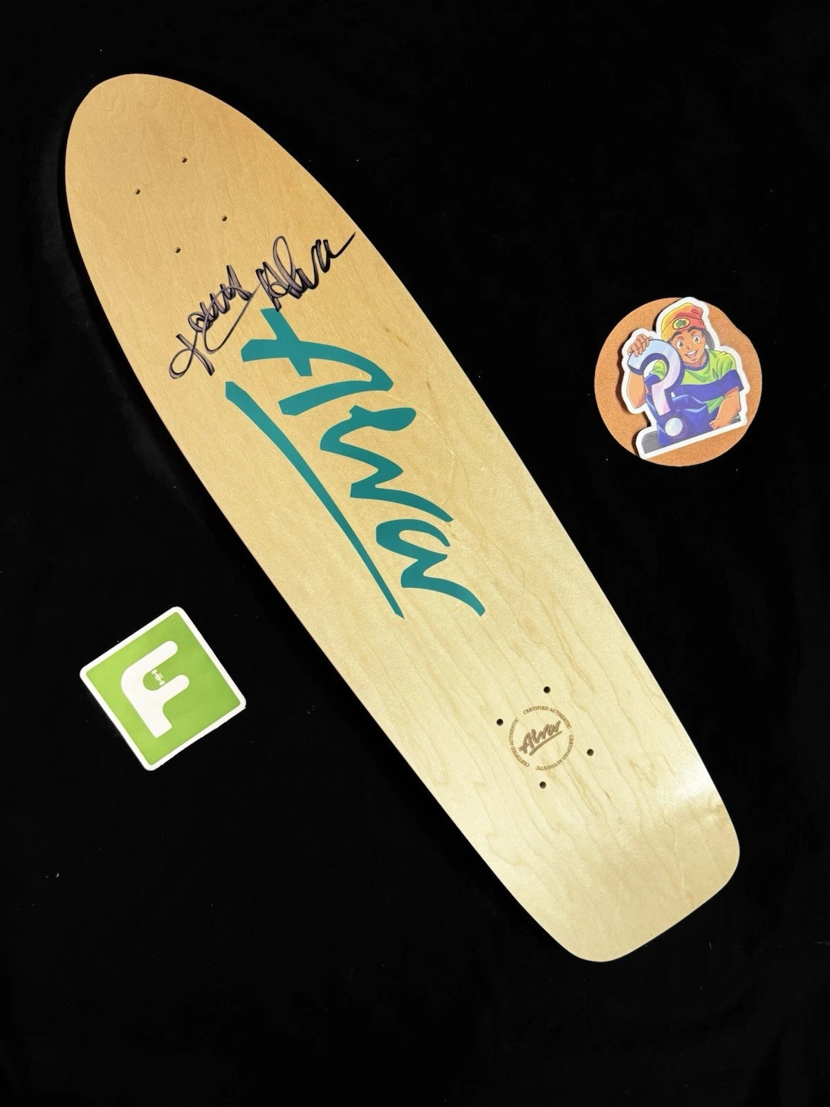 Signed Tony Alva Logo Autographed Skateboard Deck 1977 Christmas