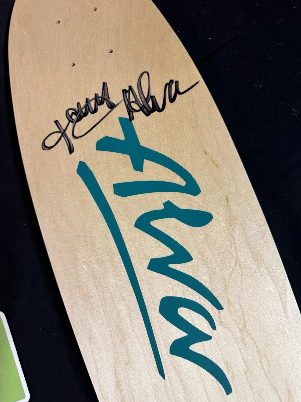 Signed Tony Alva Logo Autographed Skateboard Deck 1977 Christmas