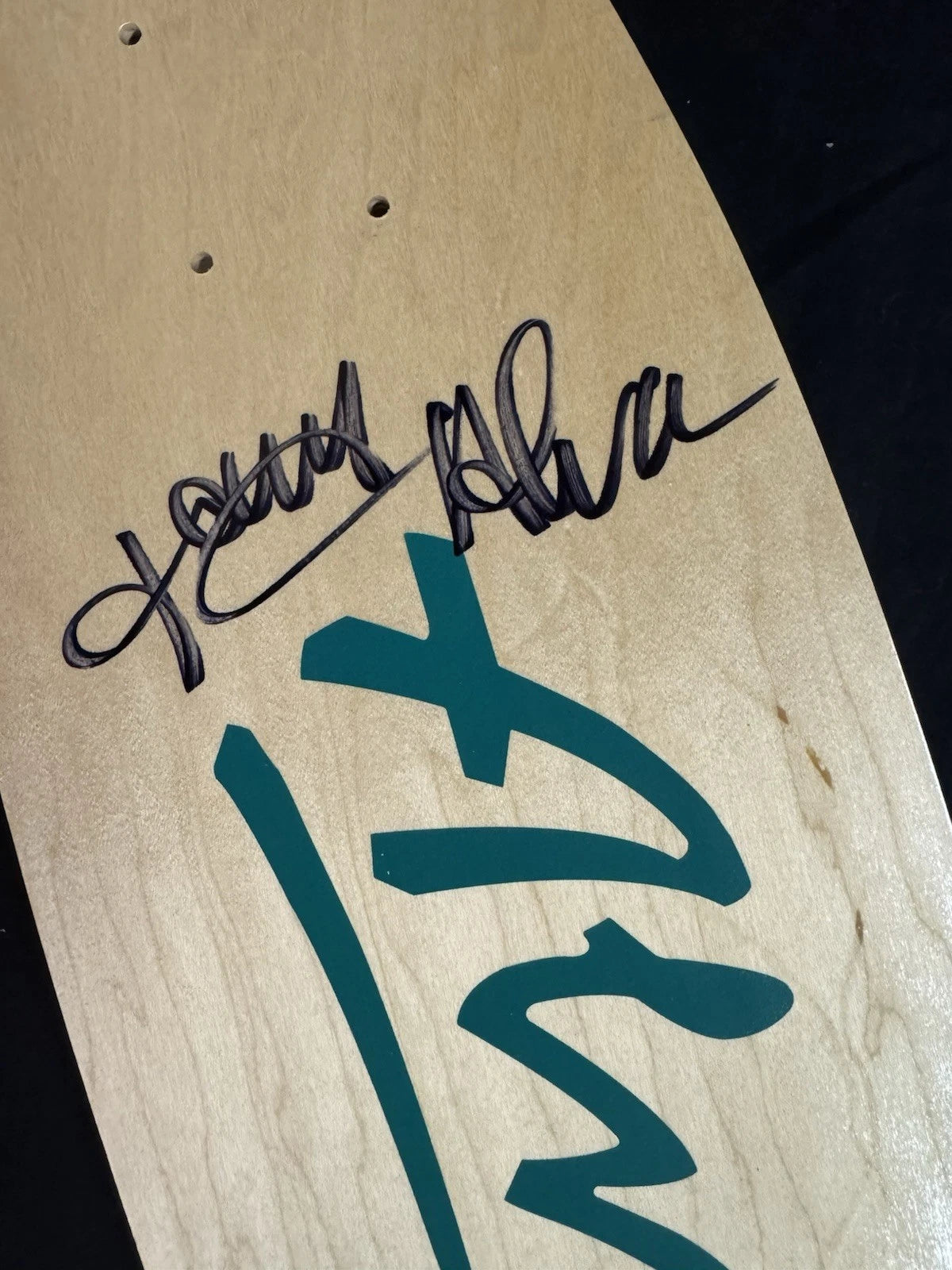 Signed Tony Alva Logo Autographed Skateboard Deck 1977 Christmas