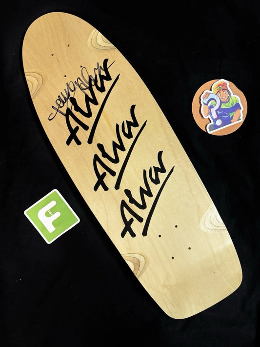 Signed Tony Alva Tri Logo Autographed Skateboard Deck 1979 Pig Pool Natural