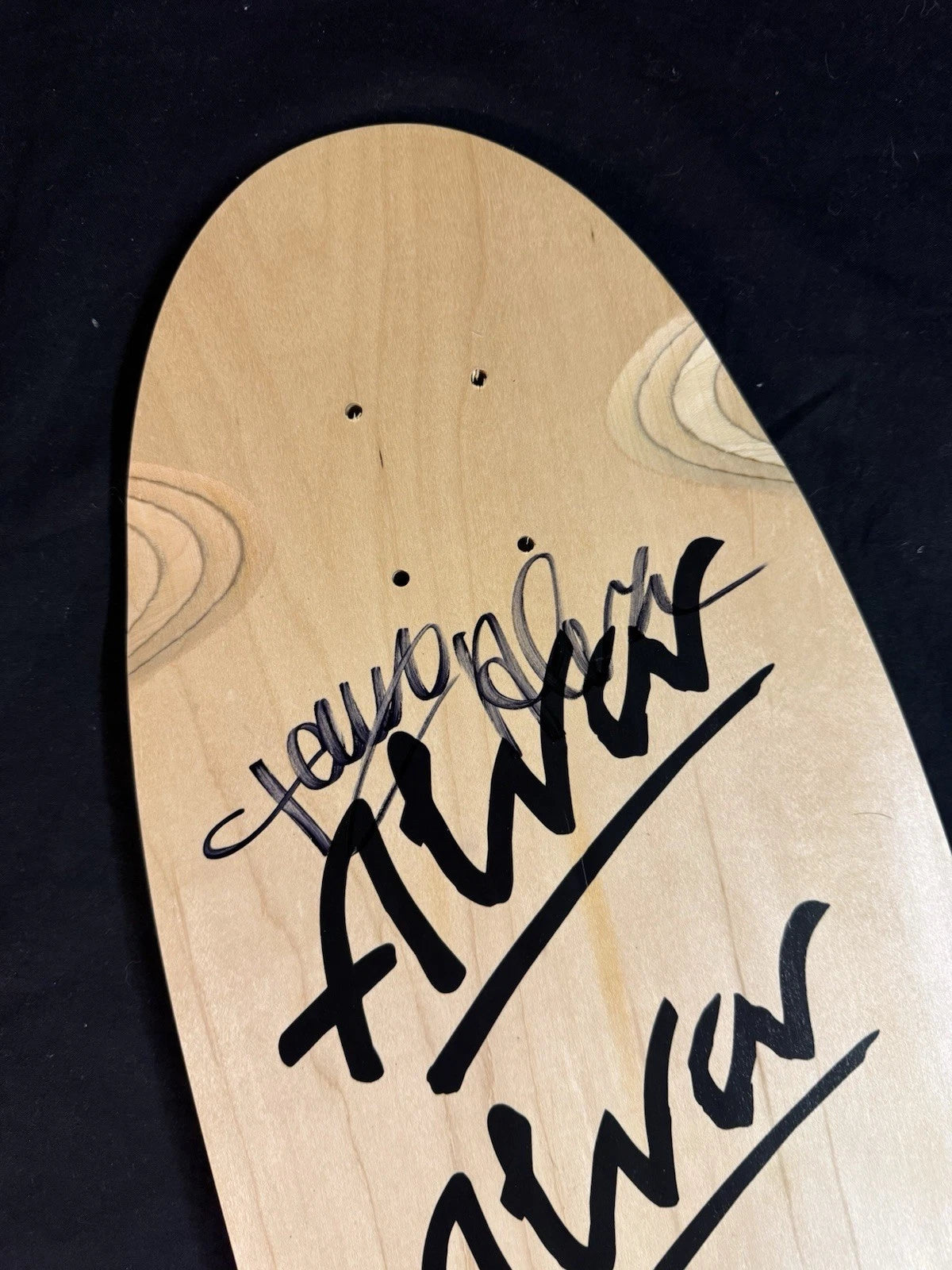 Signed Tony Alva Tri Logo Autographed Skateboard Deck 1979 Pig Pool Natural