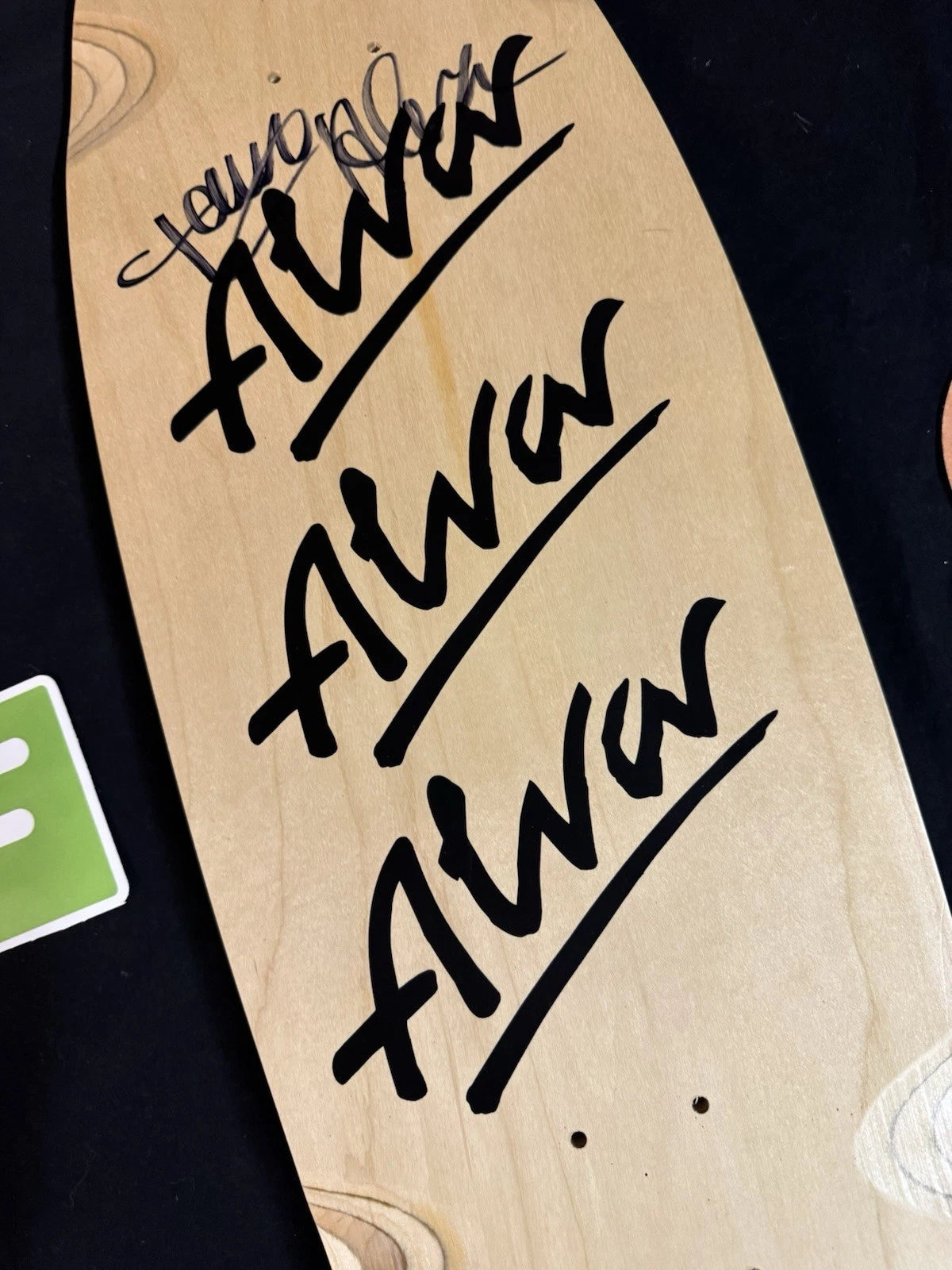 Signed Tony Alva Tri Logo Autographed Skateboard Deck 1979 Pig Pool Natural