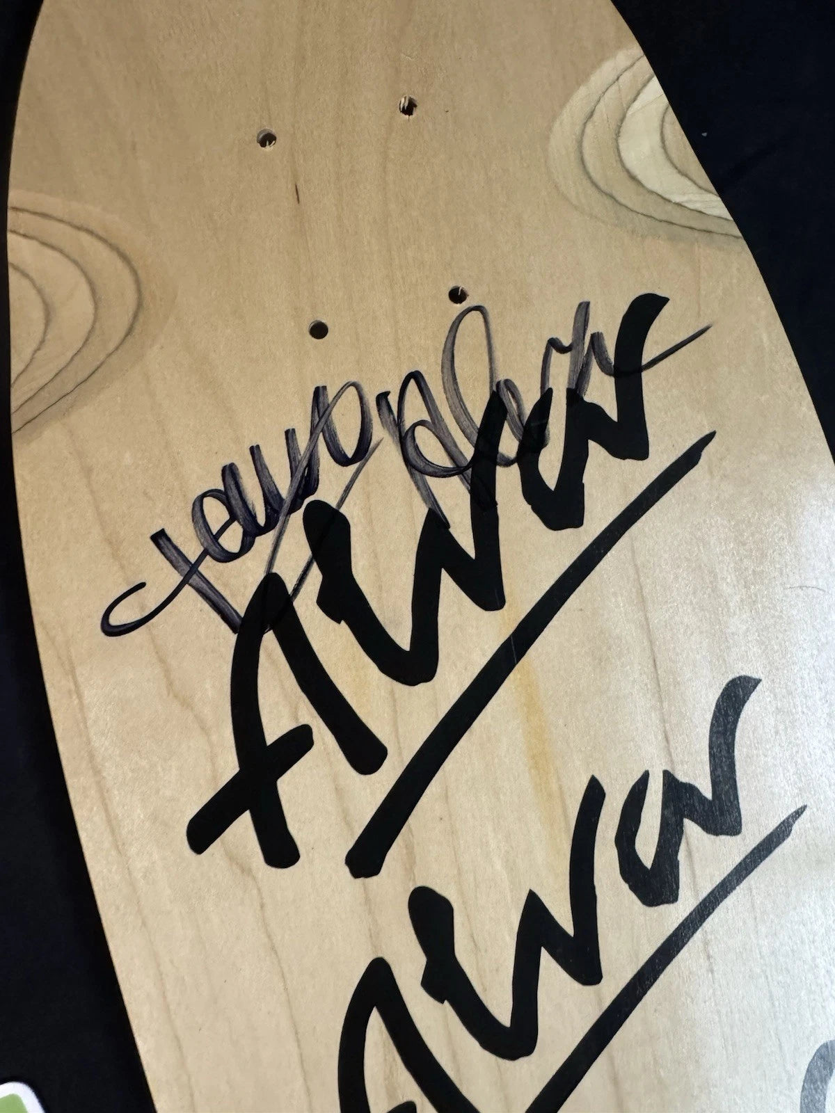Signed Tony Alva Tri Logo Autographed Skateboard Deck 1979 Pig Pool Natural