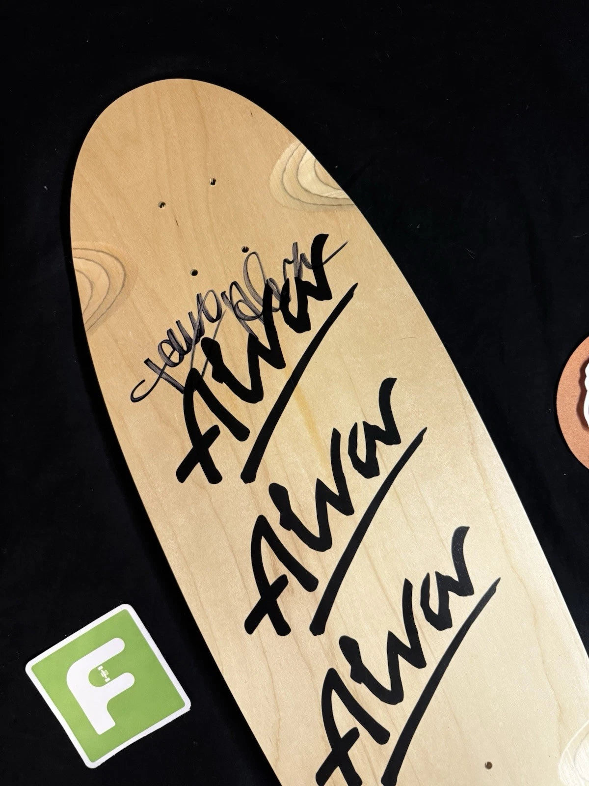Signed Tony Alva Tri Logo Autographed Skateboard Deck 1979 Pig Pool Natural