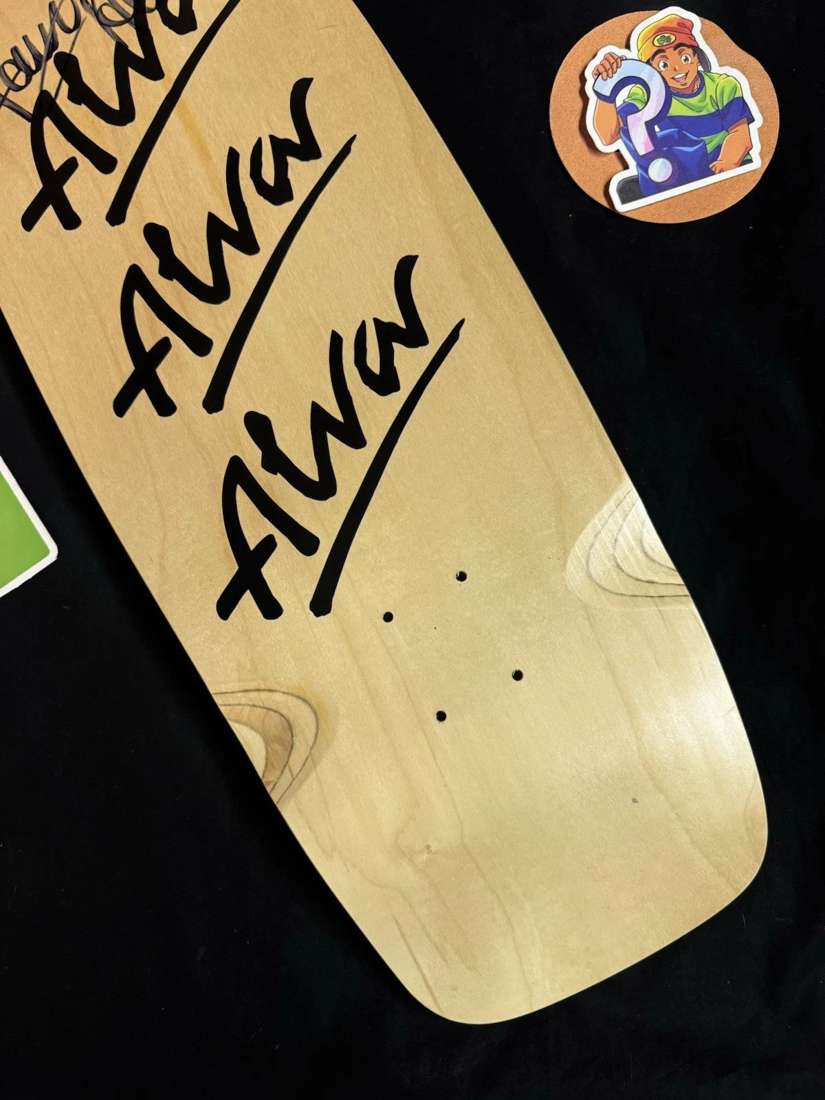 Signed Tony Alva Tri Logo Autographed Skateboard Deck 1979 Pig Pool Natural