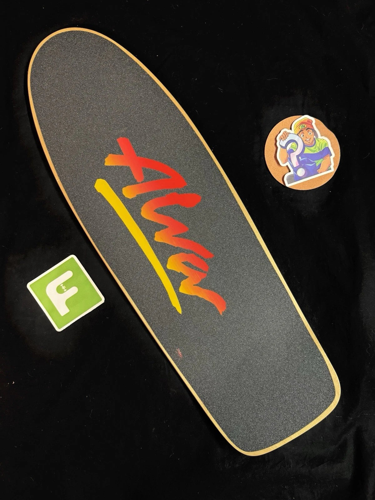 Signed Tony Alva Tri Logo Autographed Skateboard Deck 1979 Pig Pool Natural