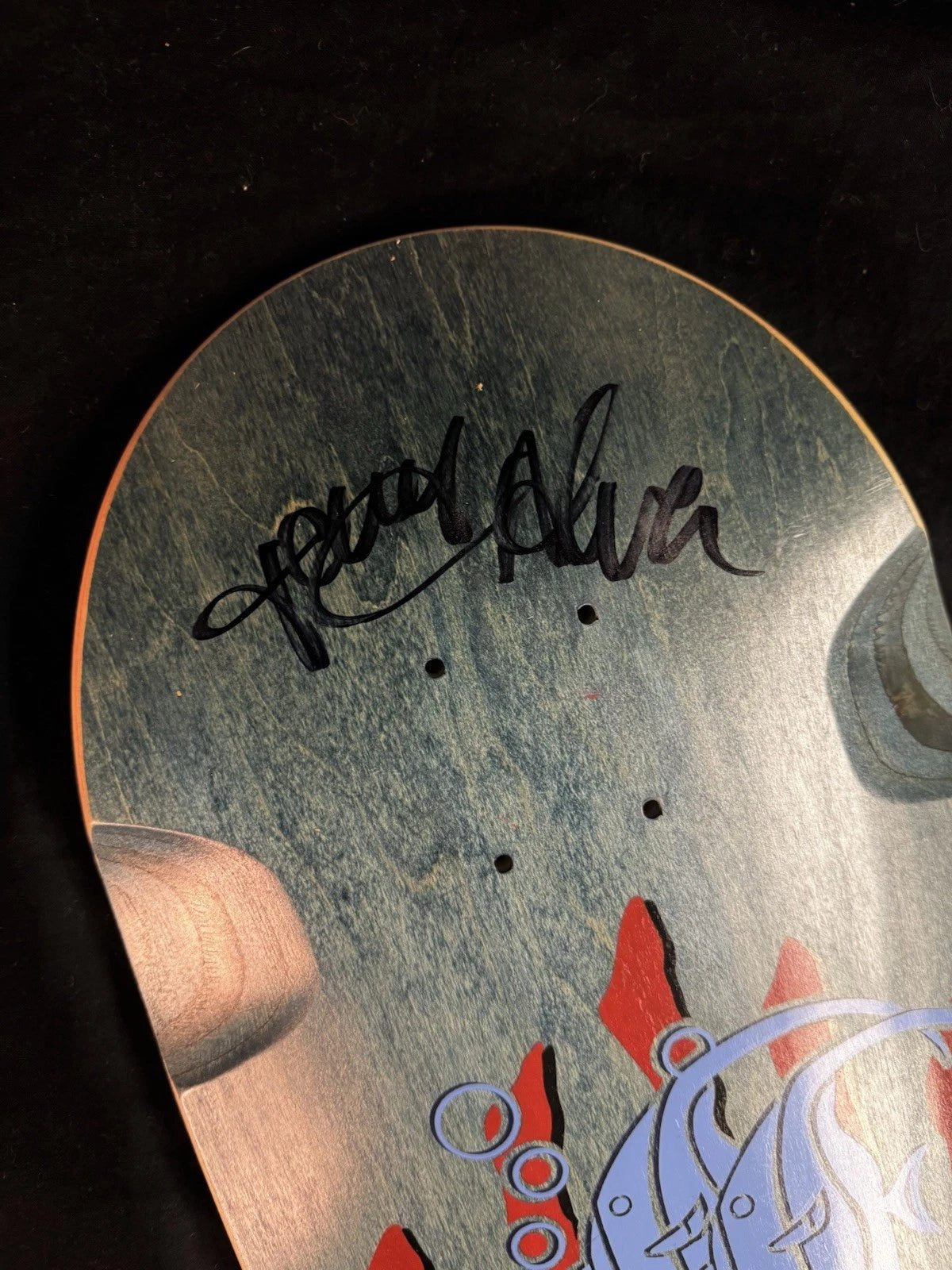 Signed Tony Alva Blue Tile Obsession Alva Skates Autographed Skateboard Deck