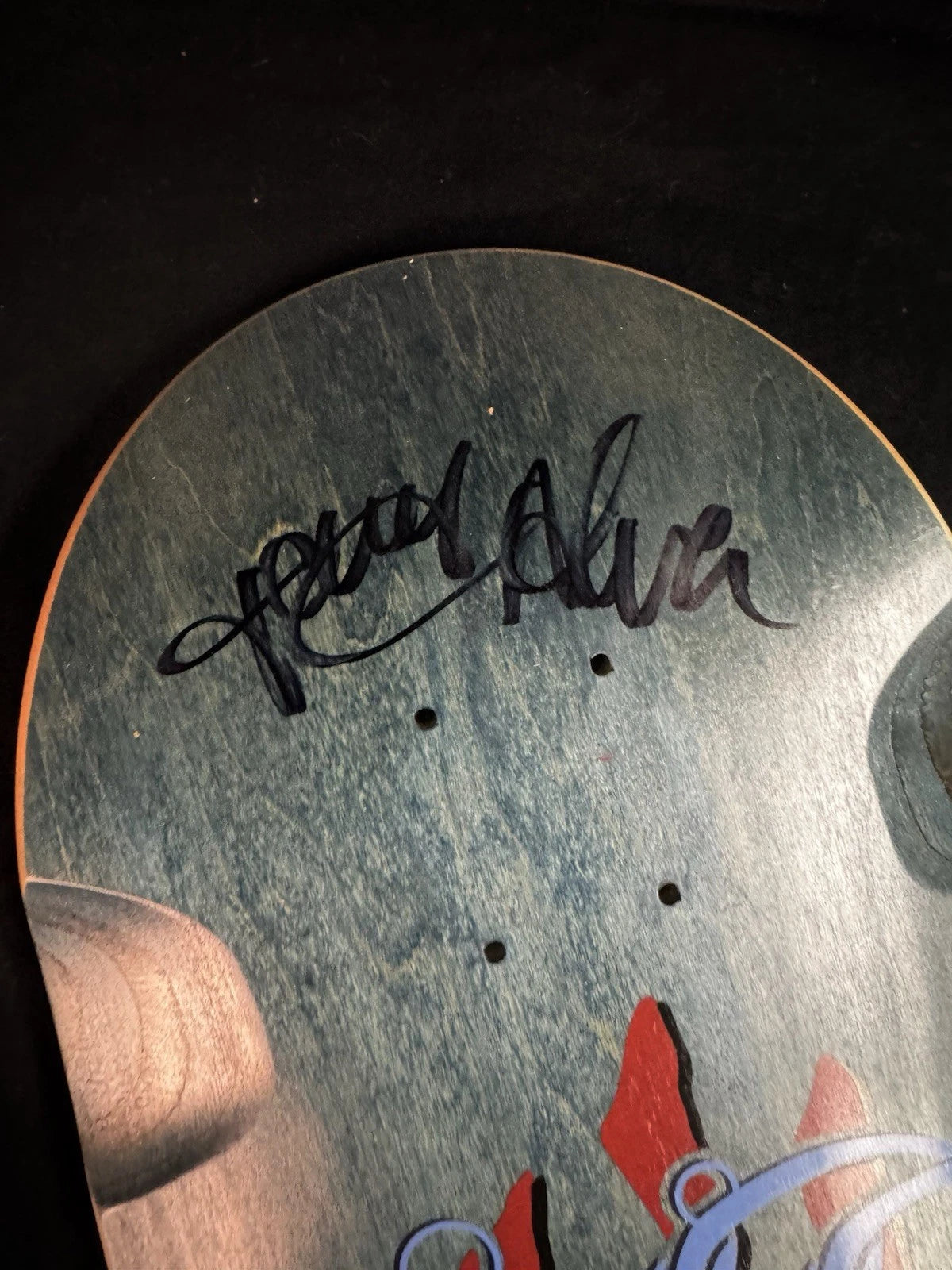 Signed Tony Alva Blue Tile Obsession Alva Skates Autographed Skateboard Deck