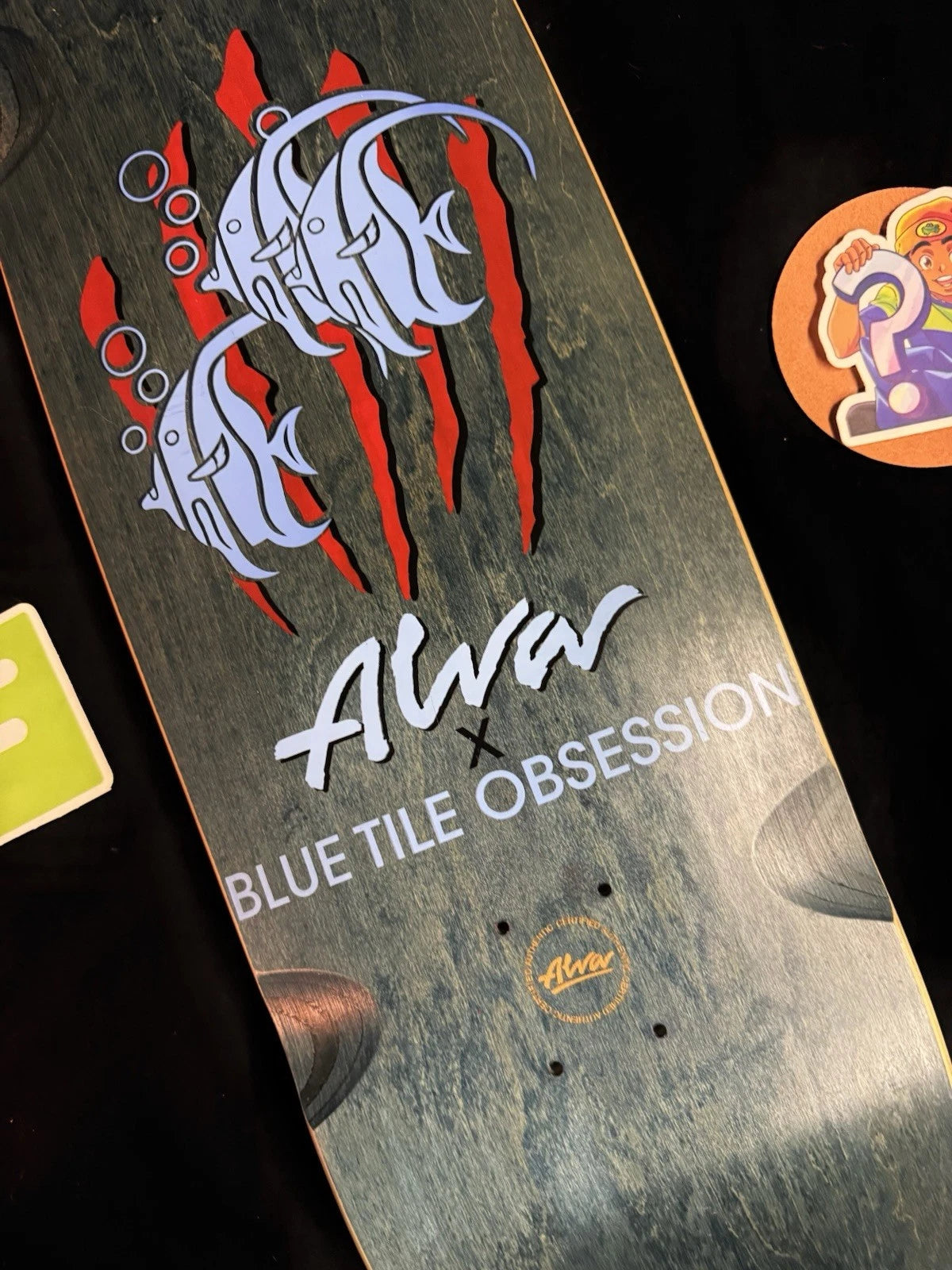 Signed Tony Alva Blue Tile Obsession Alva Skates Autographed Skateboard Deck