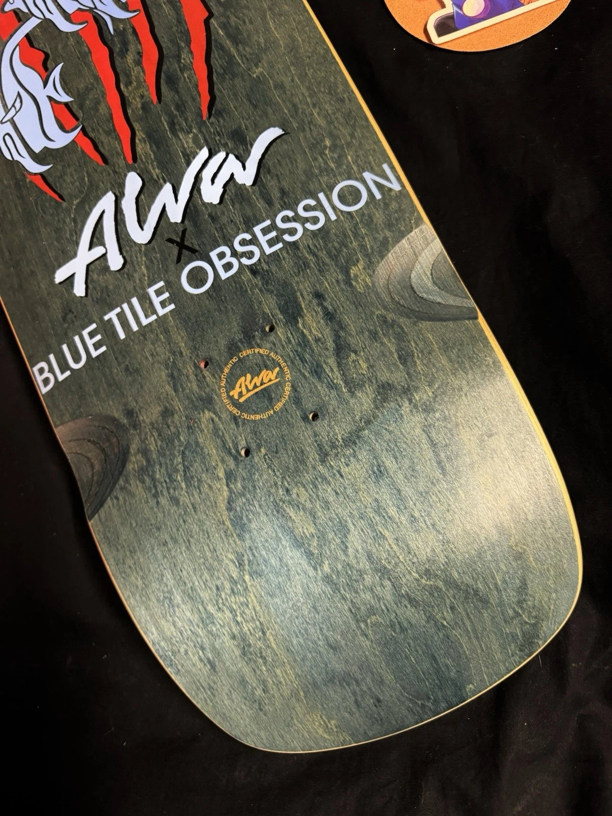 Signed Tony Alva Blue Tile Obsession Alva Skates Autographed Skateboard Deck