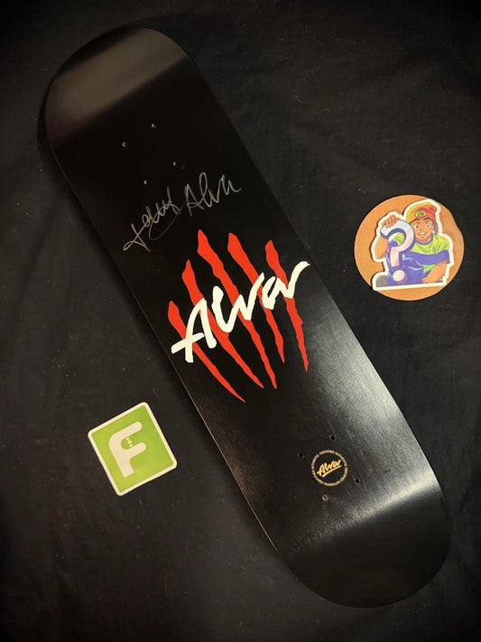 Signed Tony Alva Skates Cat Scratch Black Dip Autographed Skateboard Deck