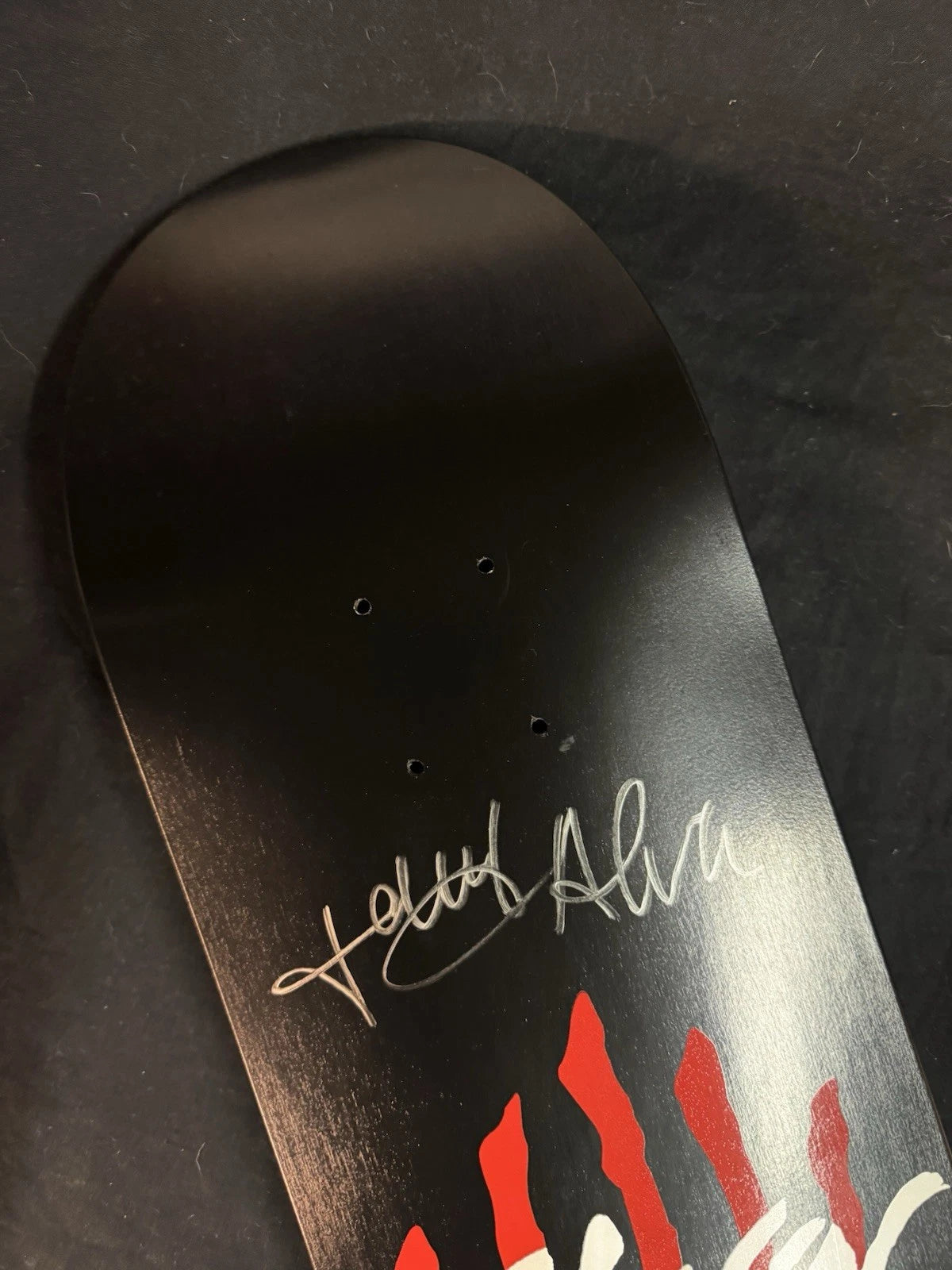 Signed Tony Alva Skates Cat Scratch Black Dip Autographed Skateboard Deck