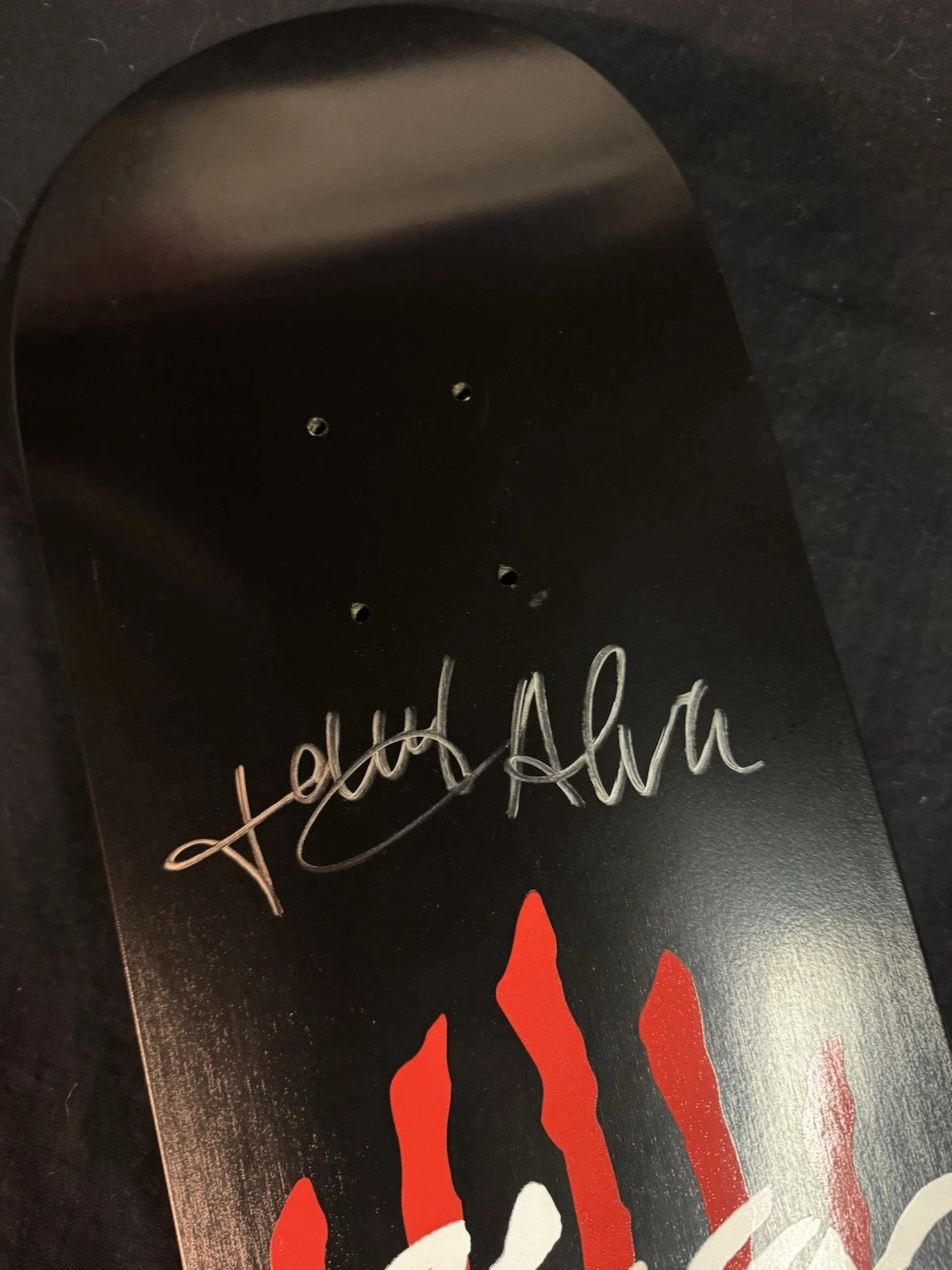 Signed Tony Alva Skates Cat Scratch Black Dip Autographed Skateboard Deck