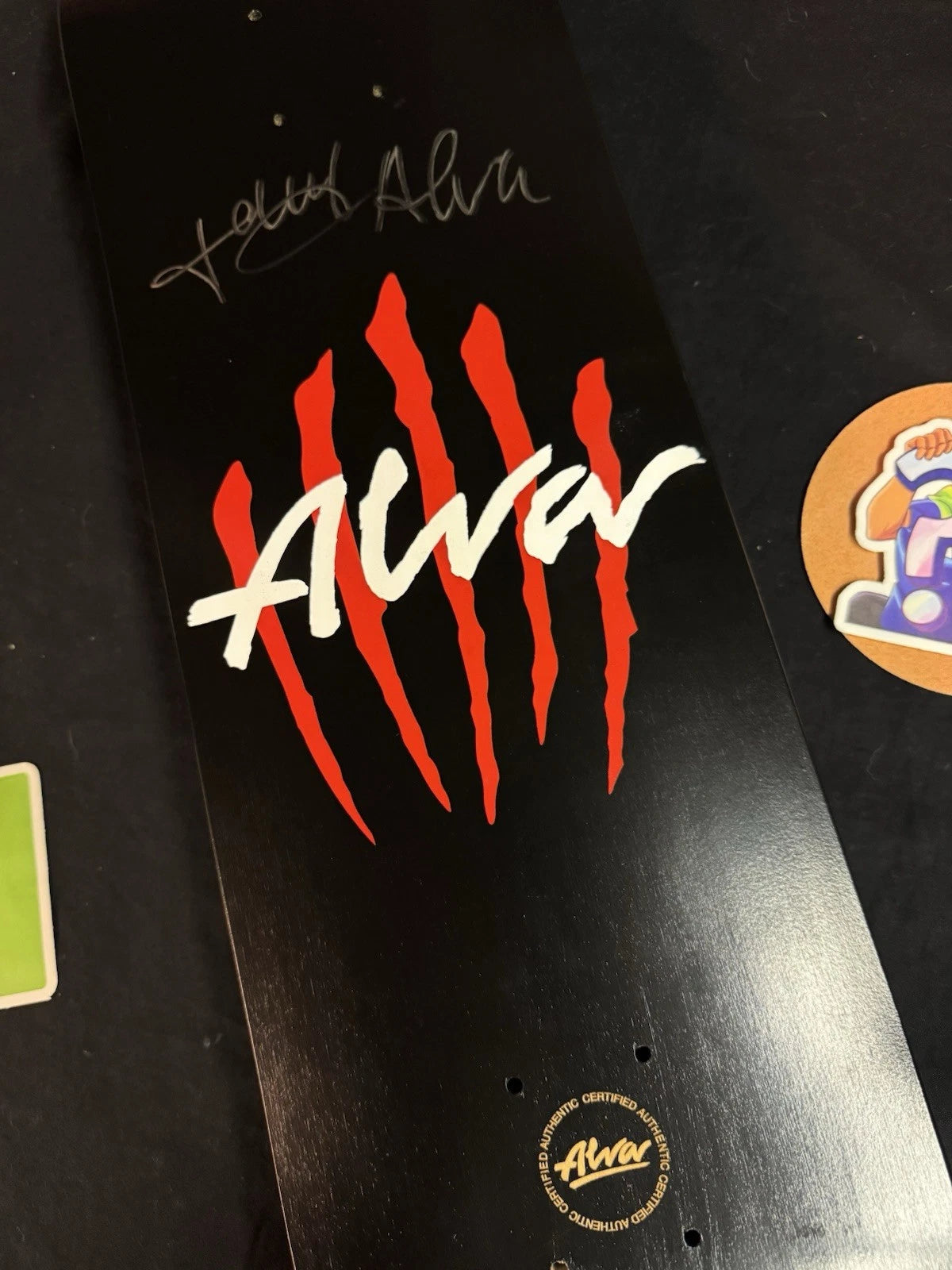 Signed Tony Alva Skates Cat Scratch Black Dip Autographed Skateboard Deck