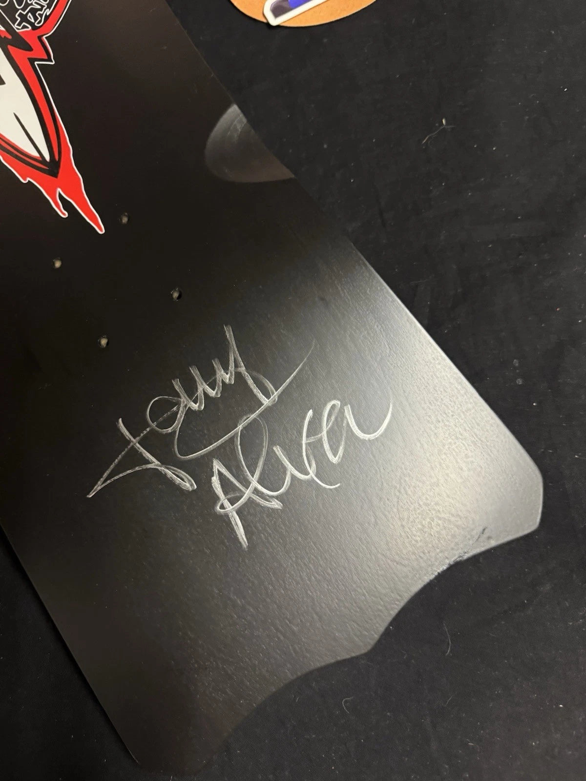 Signed Tony Alva LE Black Red Dagger Limited Autographed Skateboard Deck