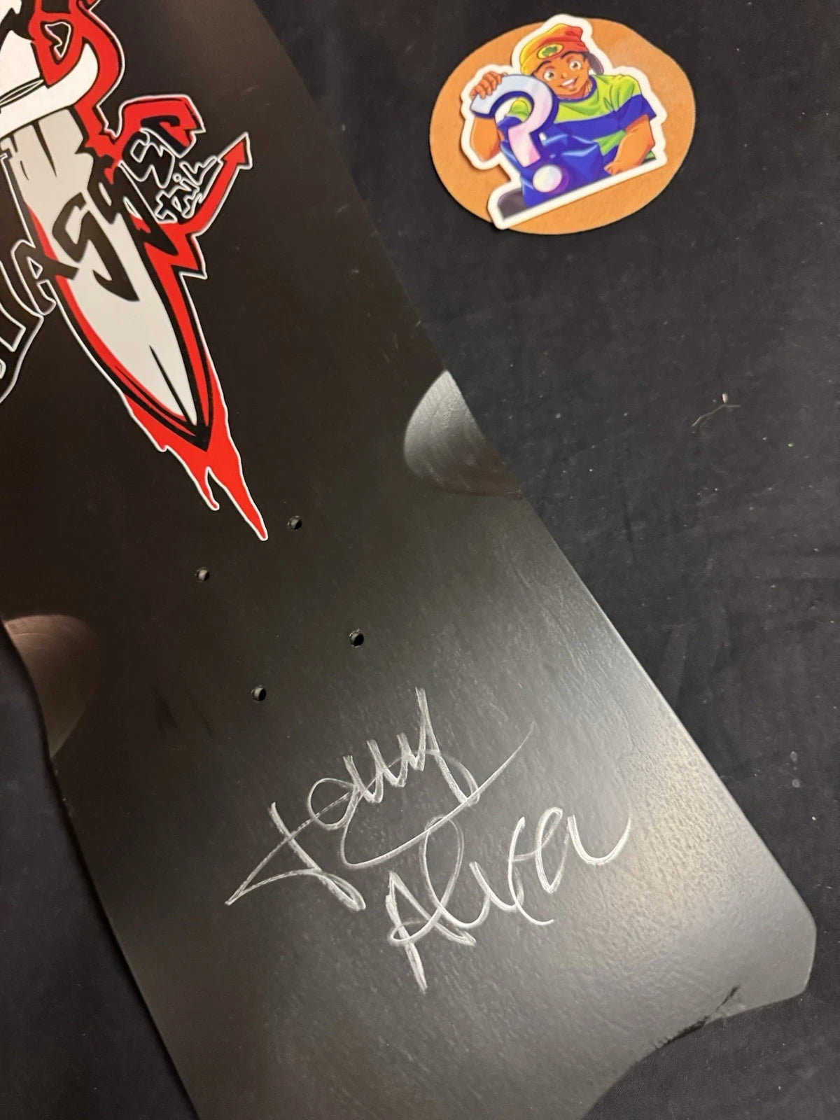 Signed Tony Alva LE Black Red Dagger Limited Autographed Skateboard Deck