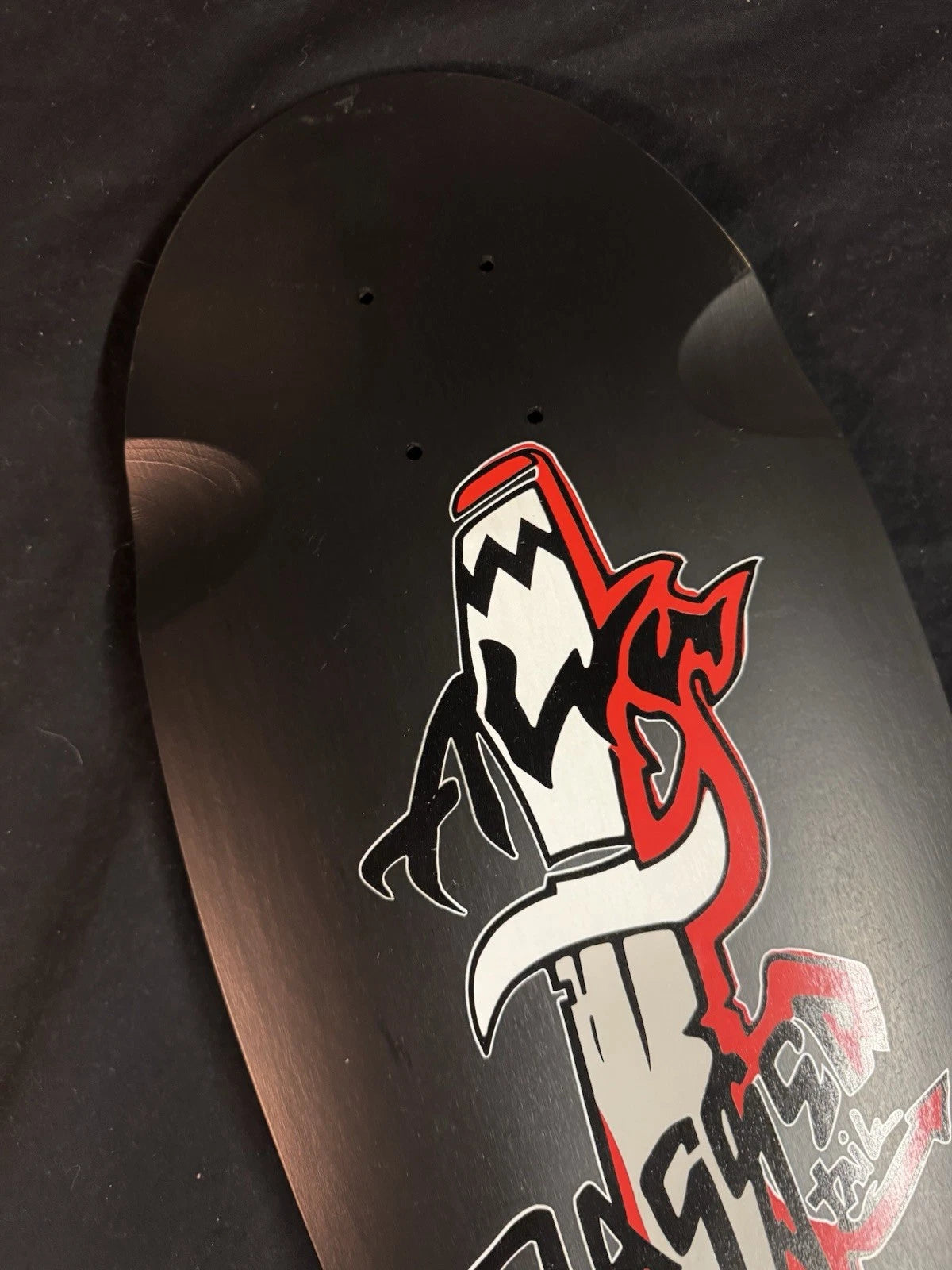 Signed Tony Alva LE Black Red Dagger Limited Autographed Skateboard Deck