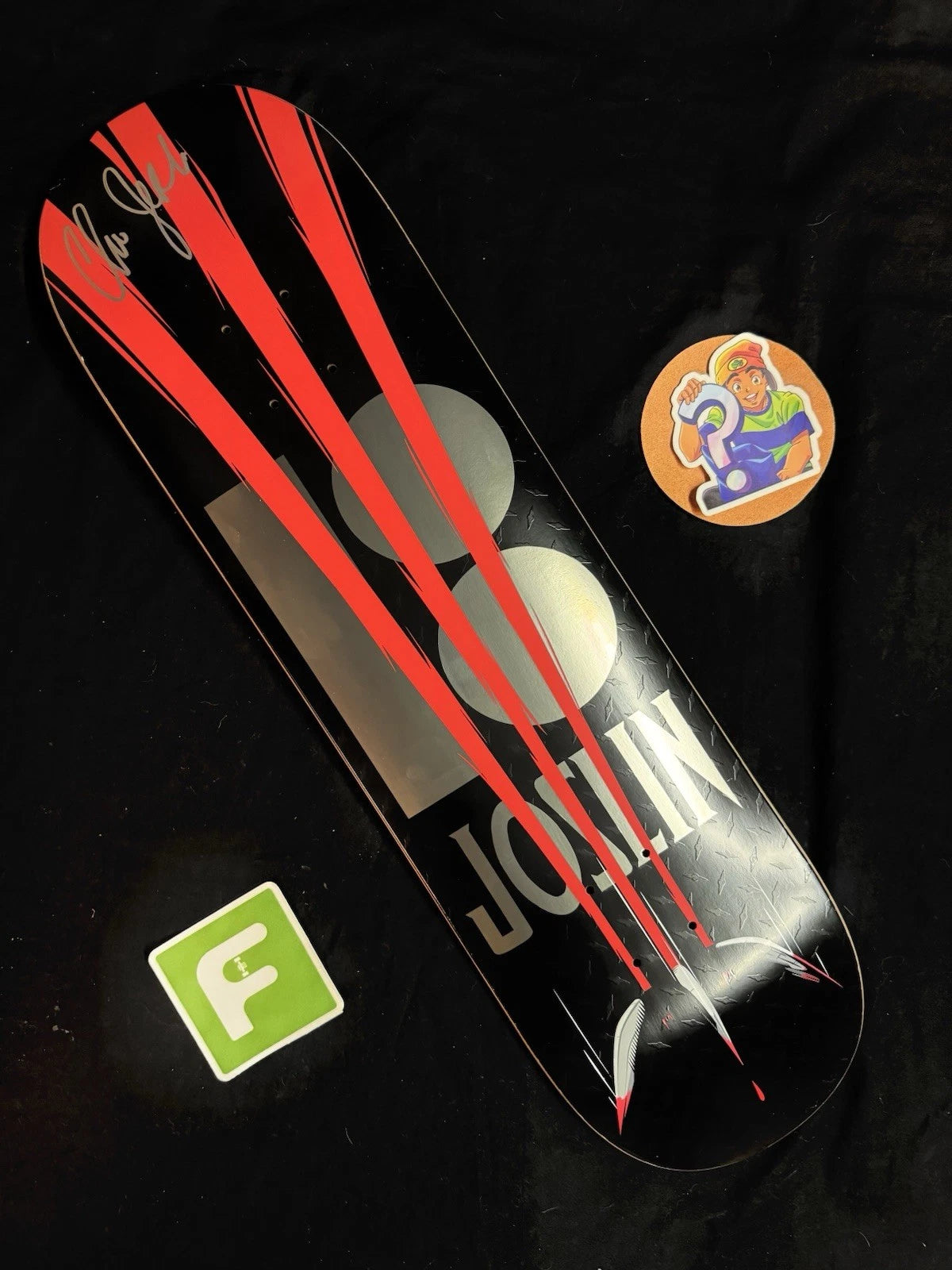 Signed Chris Joslin Foil Cat Scratch Plan B Autographed Skateboard Deck