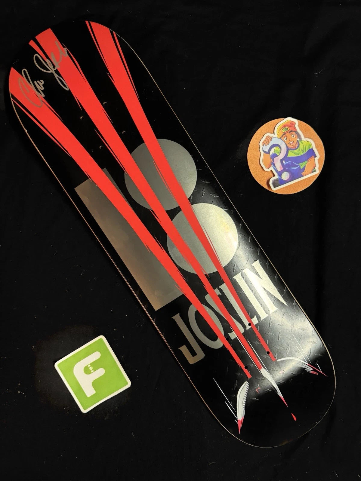 Signed Chris Joslin Foil Cat Scratch Plan B Autographed Skateboard Deck