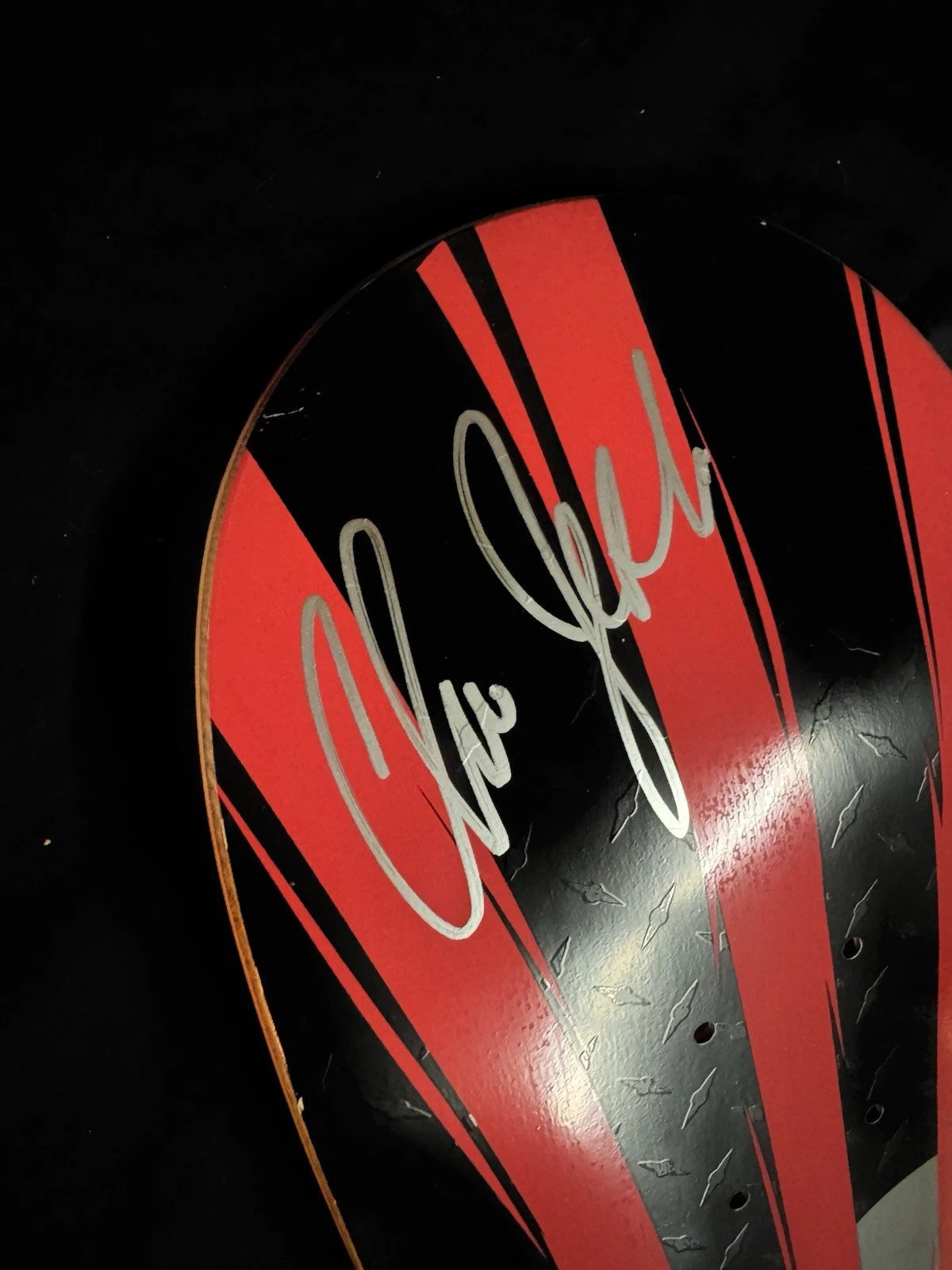 Signed Chris Joslin Foil Cat Scratch Plan B Autographed Skateboard Deck