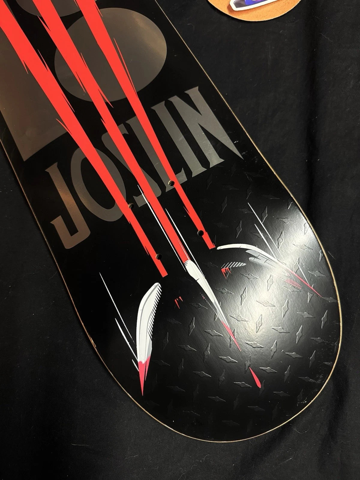 Signed Chris Joslin Foil Cat Scratch Plan B Autographed Skateboard Deck