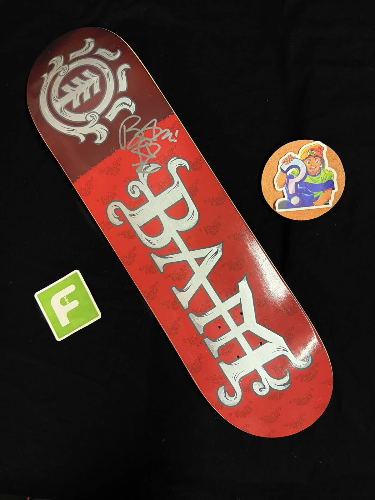 Signed Bam Margera Red HIM Element Autographed Skateboard Deck