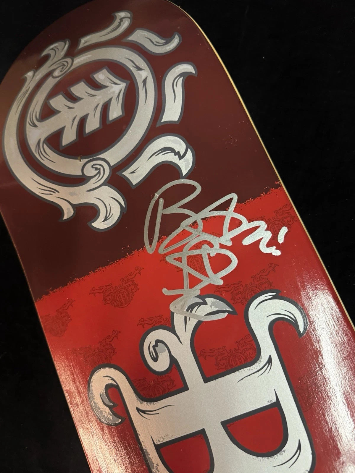 Signed Bam Margera Red HIM Element Autographed Skateboard Deck