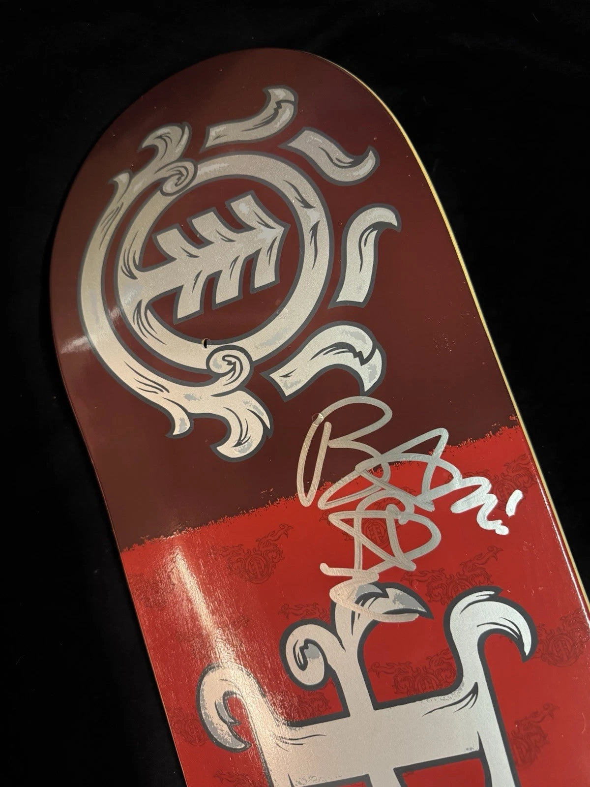 Signed Bam Margera Red HIM Element Autographed Skateboard Deck